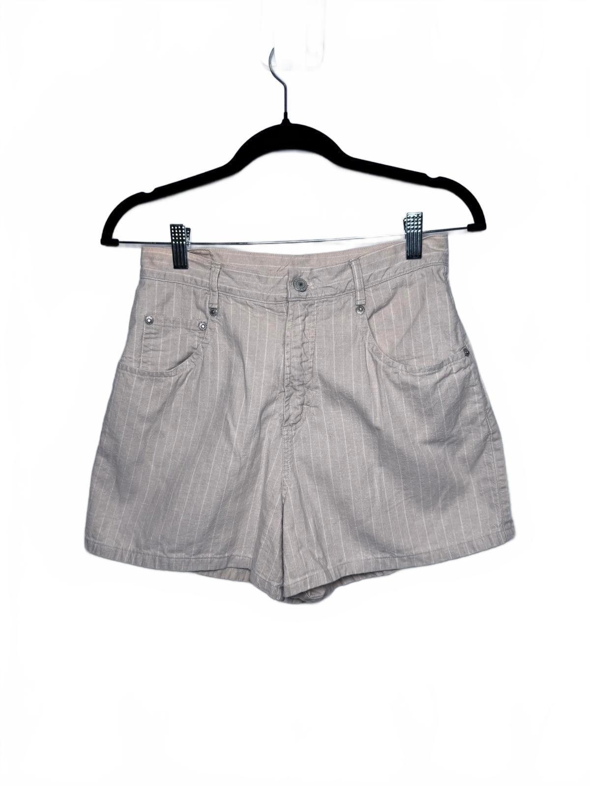 Esprit Vintage 80s 90s Esprit Women's Pinstripe Shorts Light Beige Size 32" / US 10 / IT 46 - 2 Thumbnail