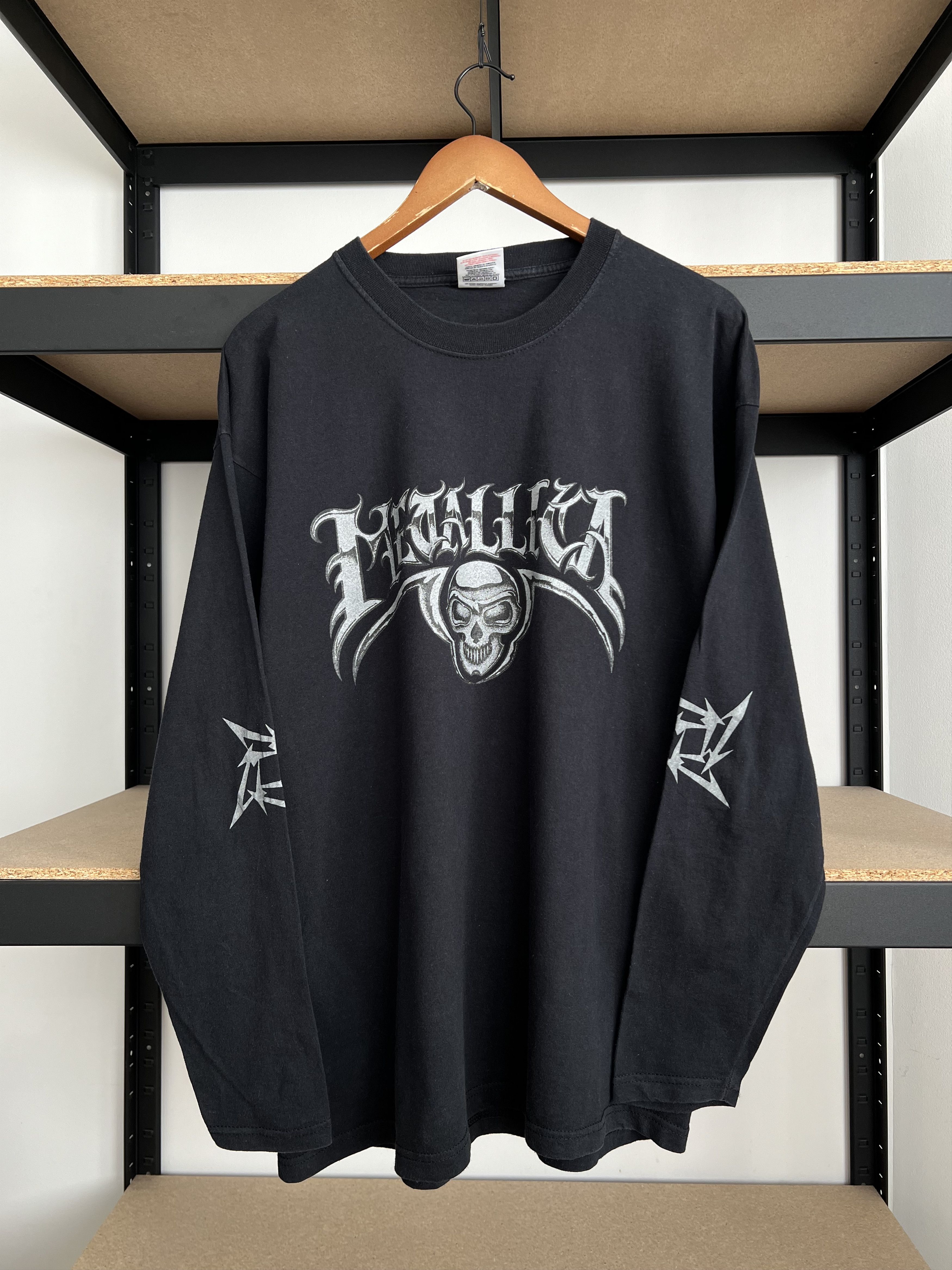 Band Tees Vintage 2000s Metallica Skull Rock Band Black Long Sleeve Size US XL / EU 56 / 4 - 1 Thumbnail