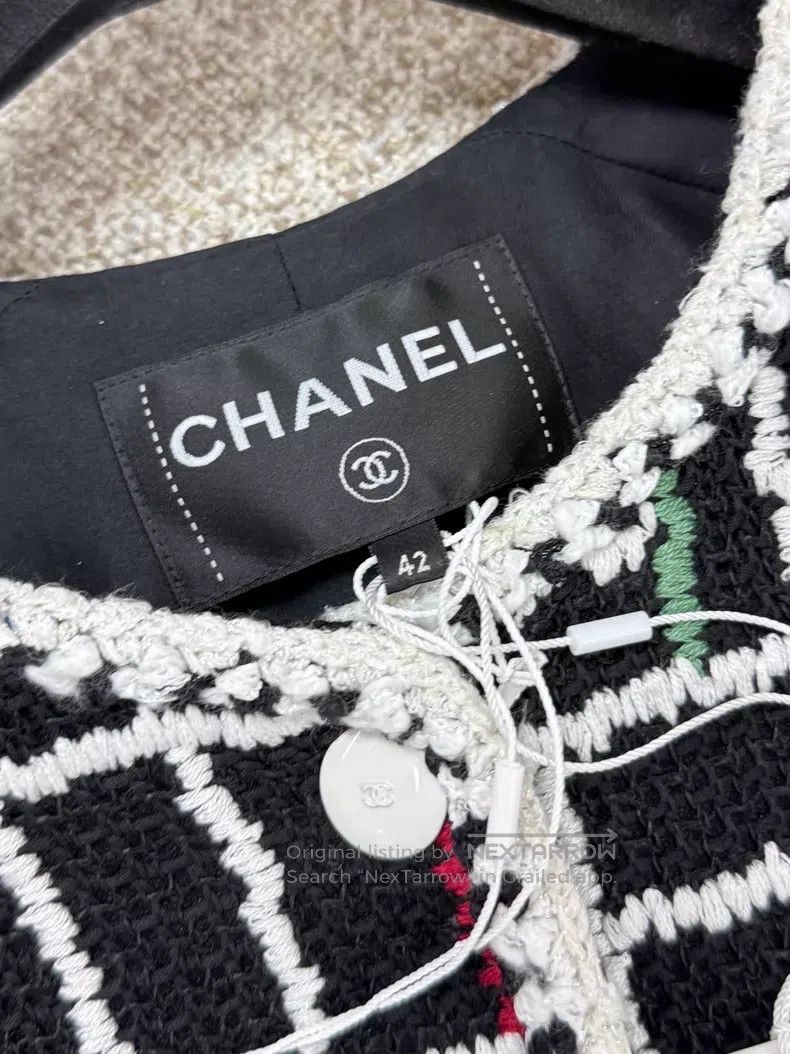 Chanel Chanel Colorful maze pattern striped tweed woven long-slee Size M / US 6-8 / IT 42-44 - 5 Thumbnail