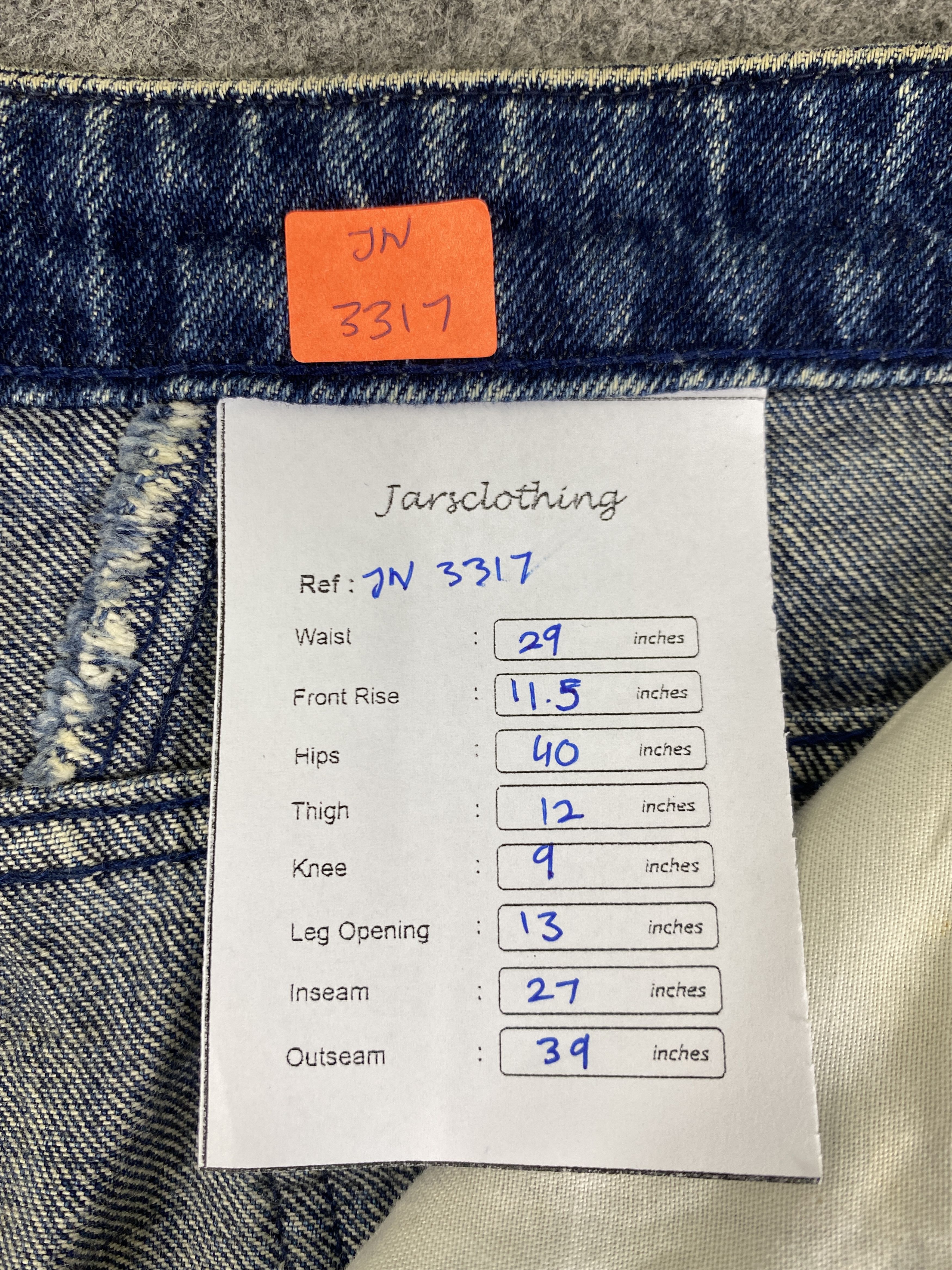Japanese Brand Dirty Blue Vintage Edwin Jeans 29x27 Denim- JN3317 Size US 29 - 8 Thumbnail