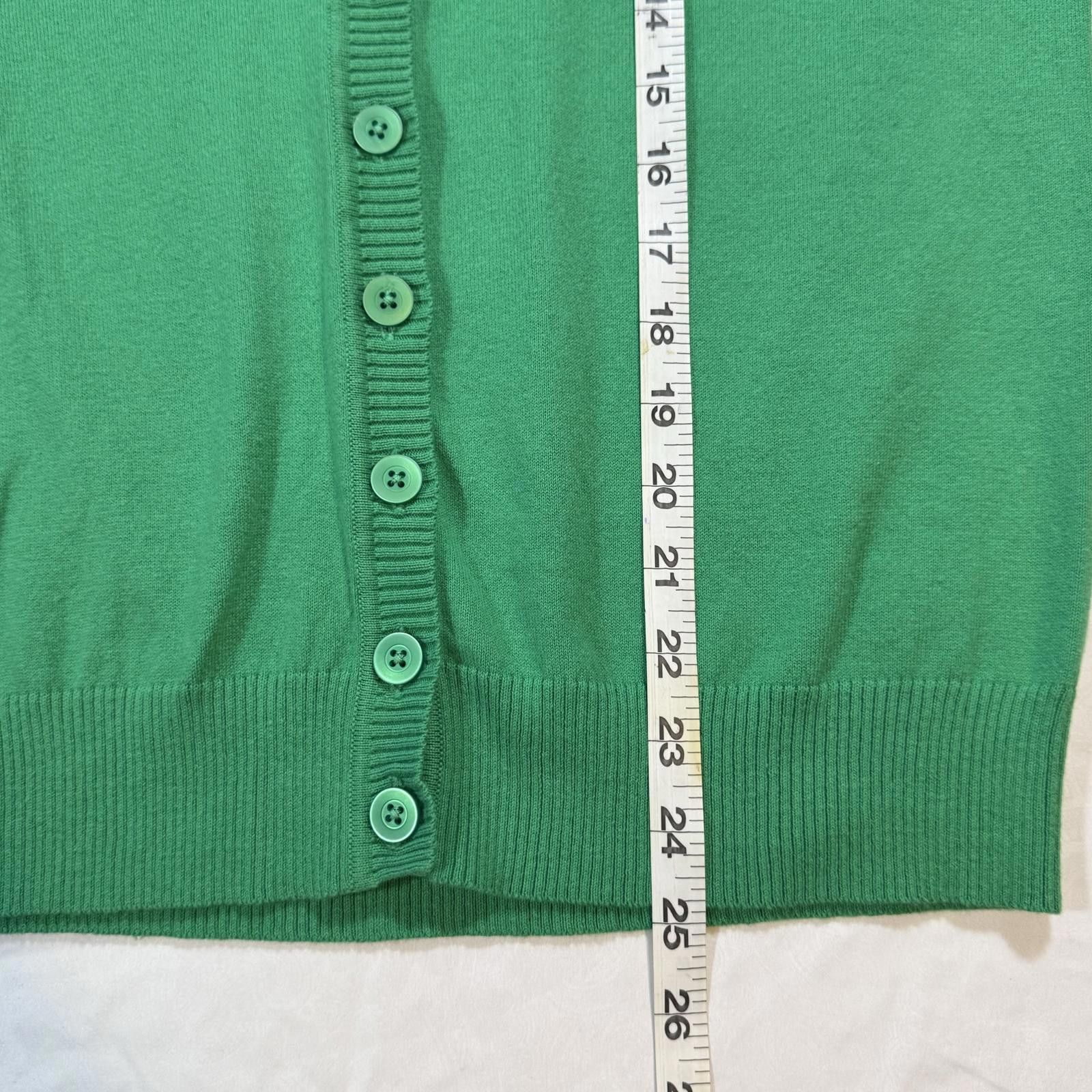 Designer D&CO Women's Small Green Short Sleeve Cardigan V-neck Size S / US 4 / IT 40 - 7 Thumbnail