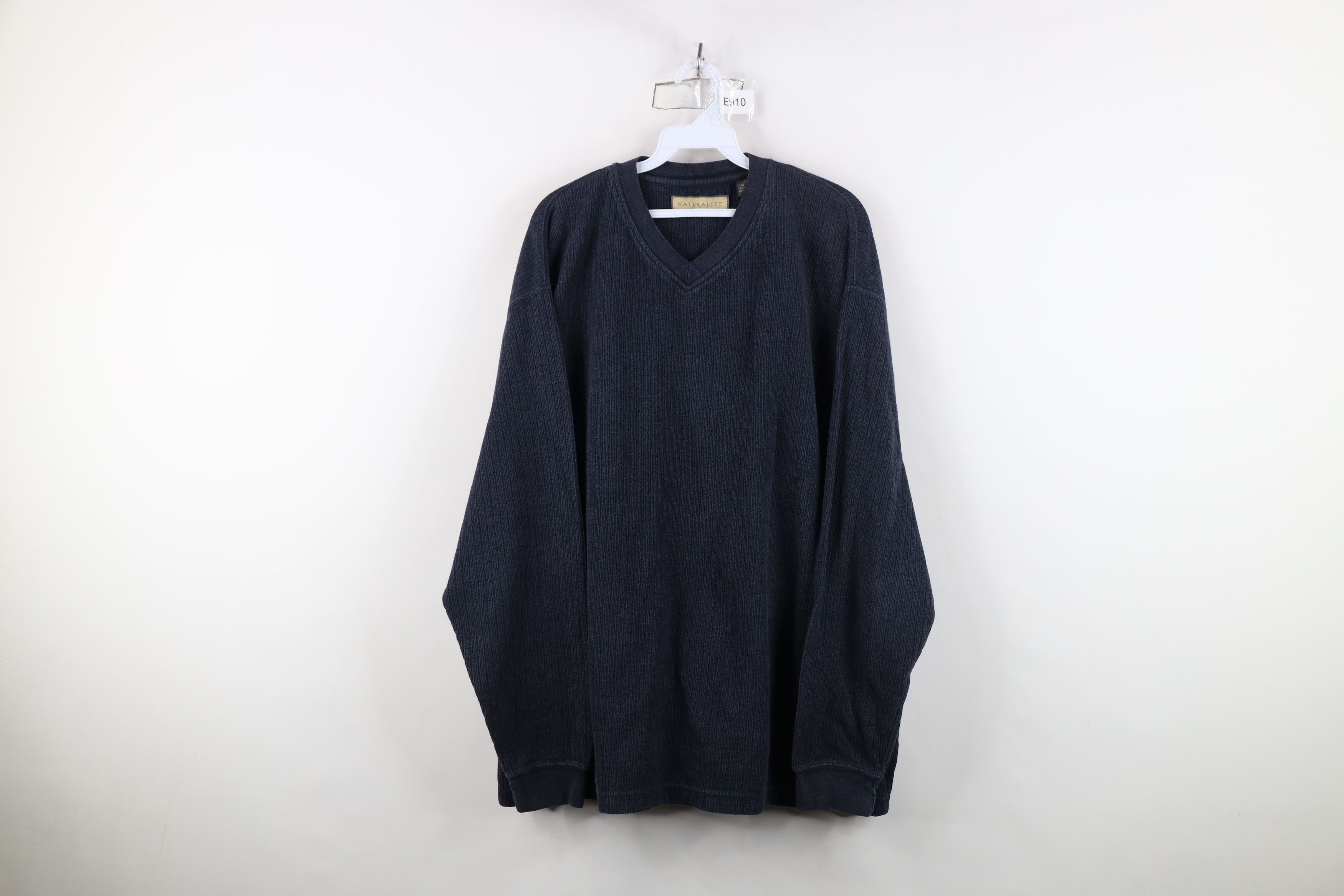 Vintage Vintage 90s Streetwear Heavyweight Knit Long Sleeve T-Shirt Size US XXL / EU 58 / 5 - 1 Thumbnail