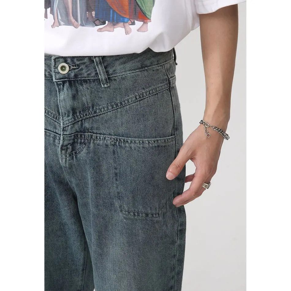 Japanese Brand Retro loose straight pocket jeans Size US 32 / EU 48 - 2 Thumbnail