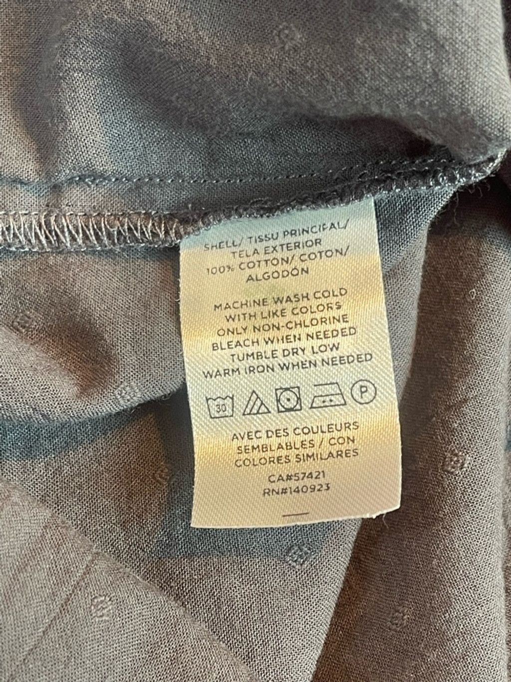 Loft LOFT Grey Eyelet Mock Neck Top L Cottagecore Coquette Blouse Size L / US 10 / IT 46 - 11 Thumbnail