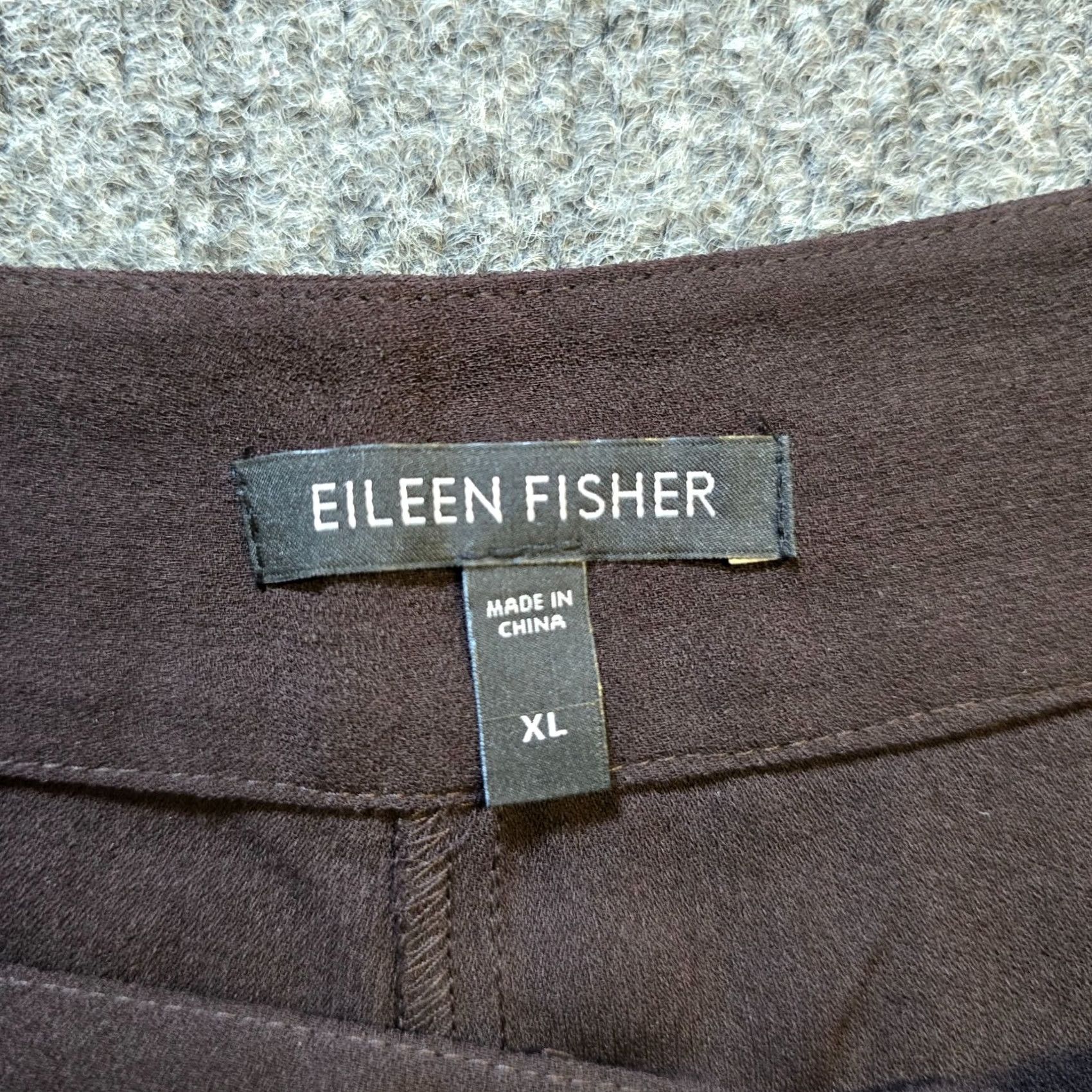 Eileen Fisher Eileen Fisher Pants Womens XL Brown Silk Tapered Lightweight Crepe Career Dress Pants Size 40" / US 18 - 3 Thumbnail