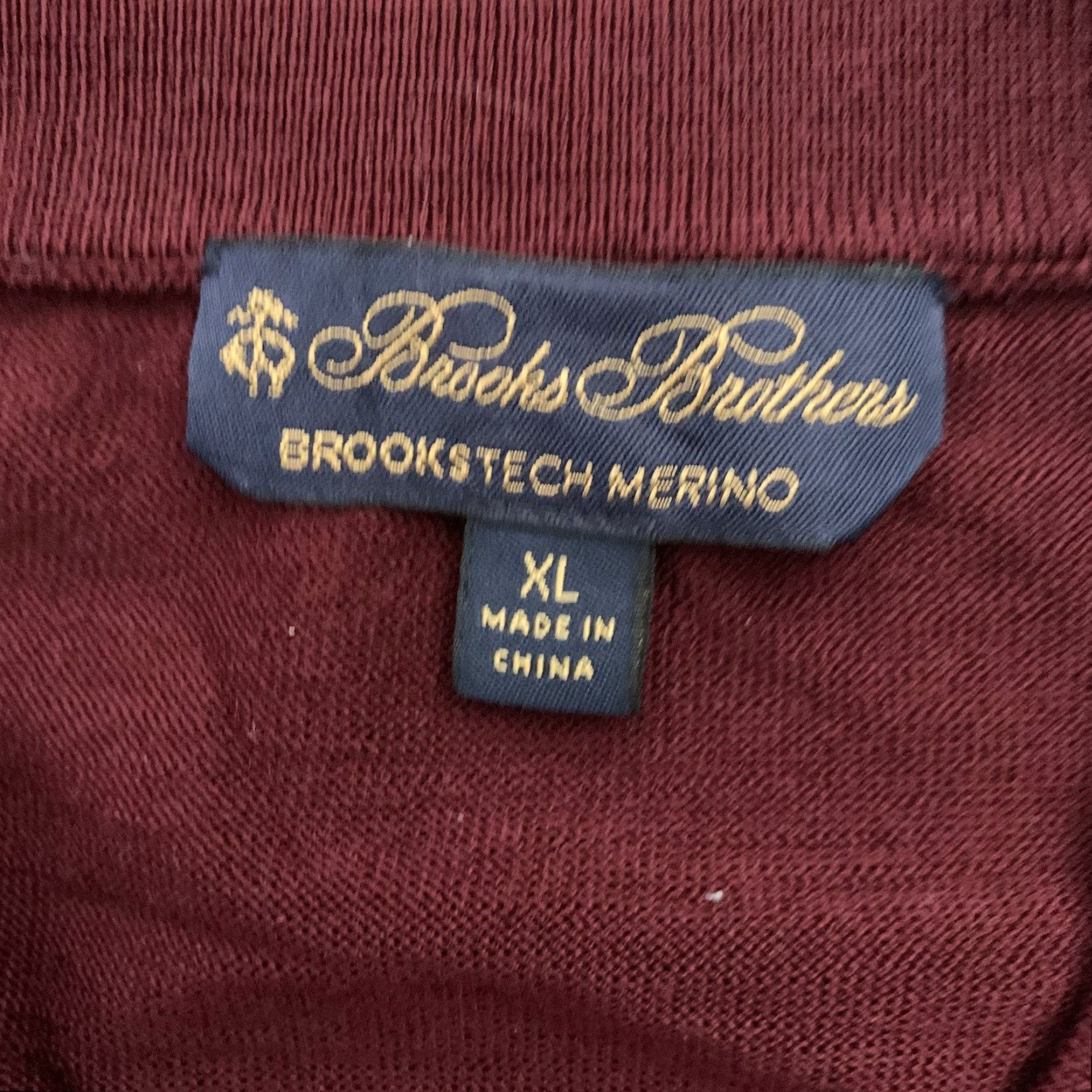Brooks Brothers Brooks Brothers Brookstech Sweater Mens XL Wine Merino Wool V-Neck Pullover Lite Size US XL / EU 56 / 4 - 2 Thumbnail