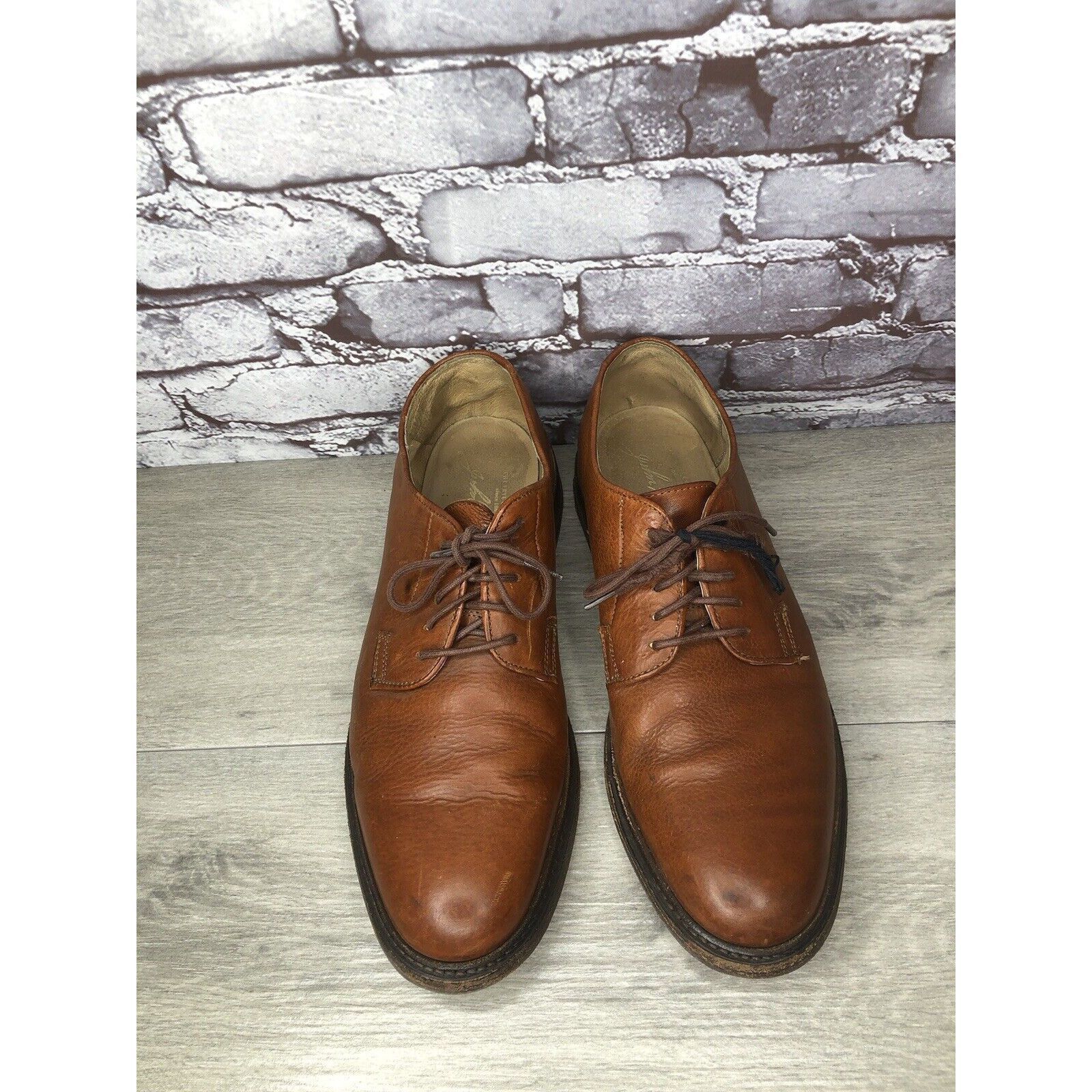 Frye The Frye Co. John A Frye Brown Leather Pebbled Oxfords Shoes Size US 11 / EU 44 - 20 Thumbnail
