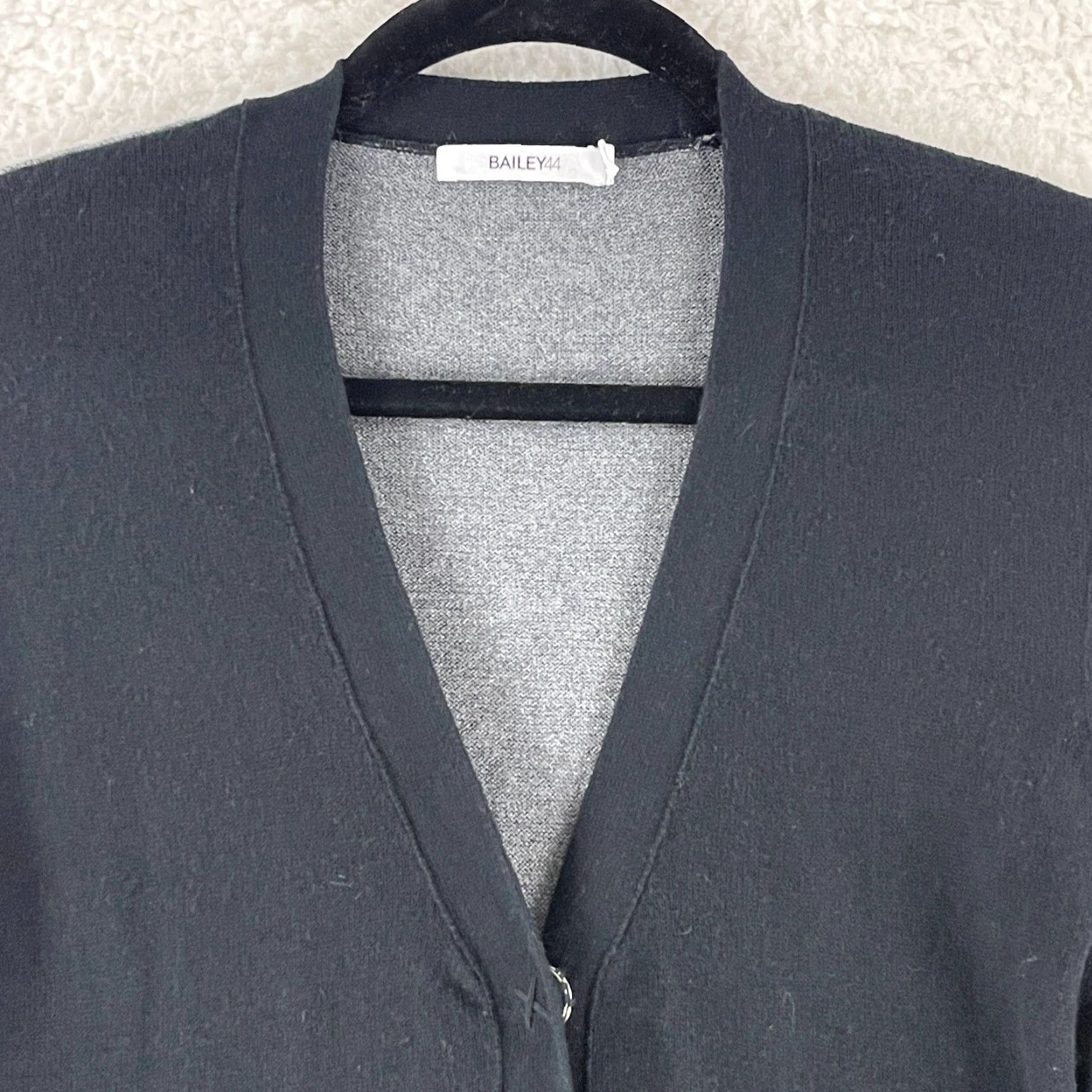 Bailey 44 Bailey 44 Cardigan Sweater Womens Small Black Snap Button Long Sleeve V-Neck Casual Shirt Size S / US 4 / IT 40 - 6 Thumbnail