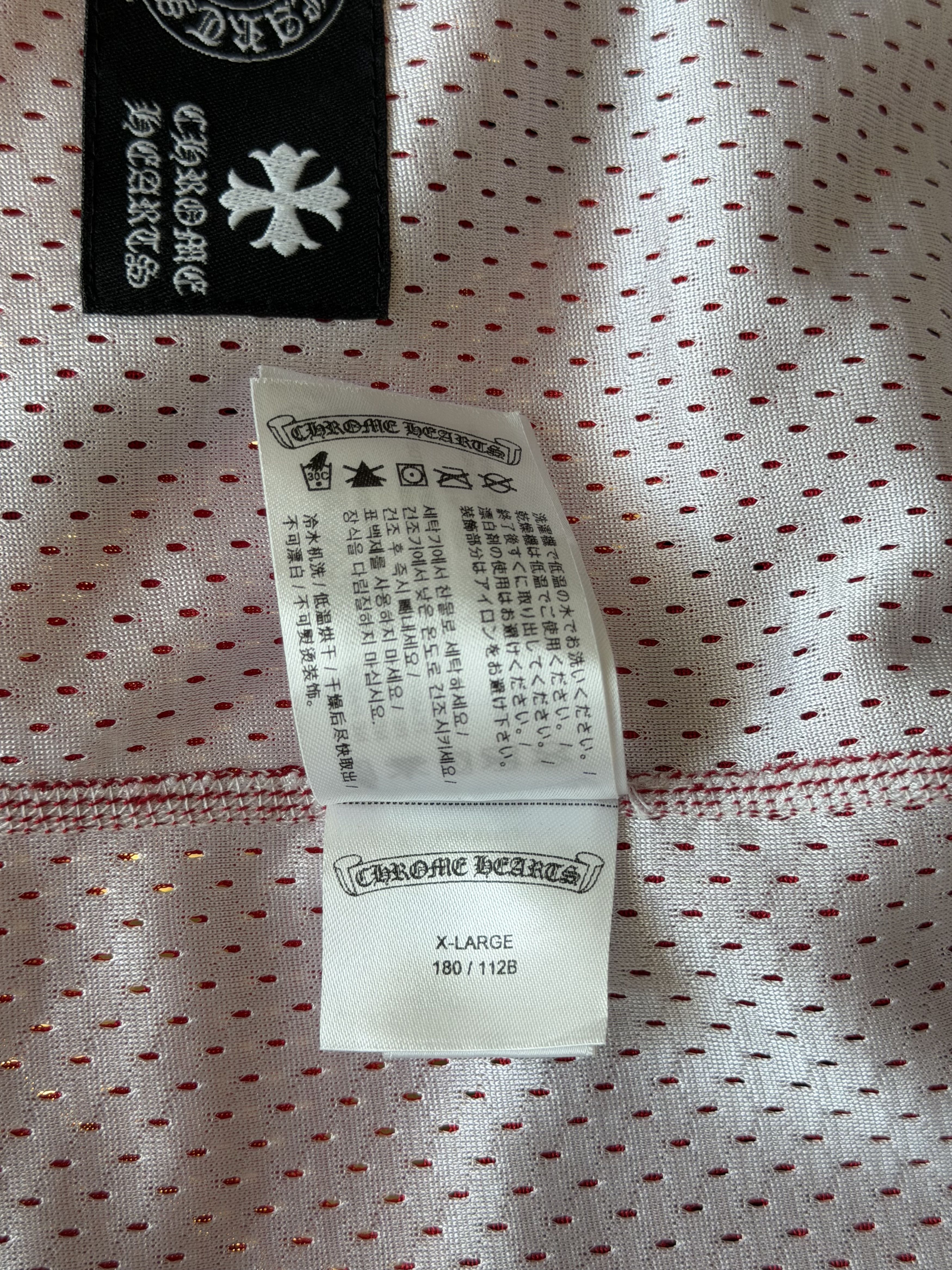Chrome Hearts Matty Boy Red & White Team Form Reversible Mesh Jersey Size US XL / EU 56 / 4 - 7 Thumbnail