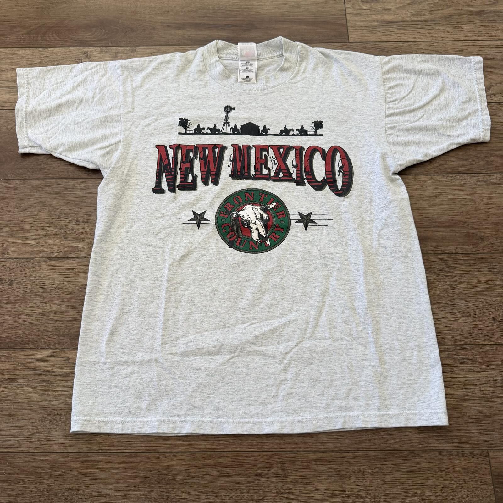 Fruit Of The Loom Vintage 90s New Mexico Western Frontier Country Shirt Size US L / EU 52-54 / 3 - 1 Thumbnail