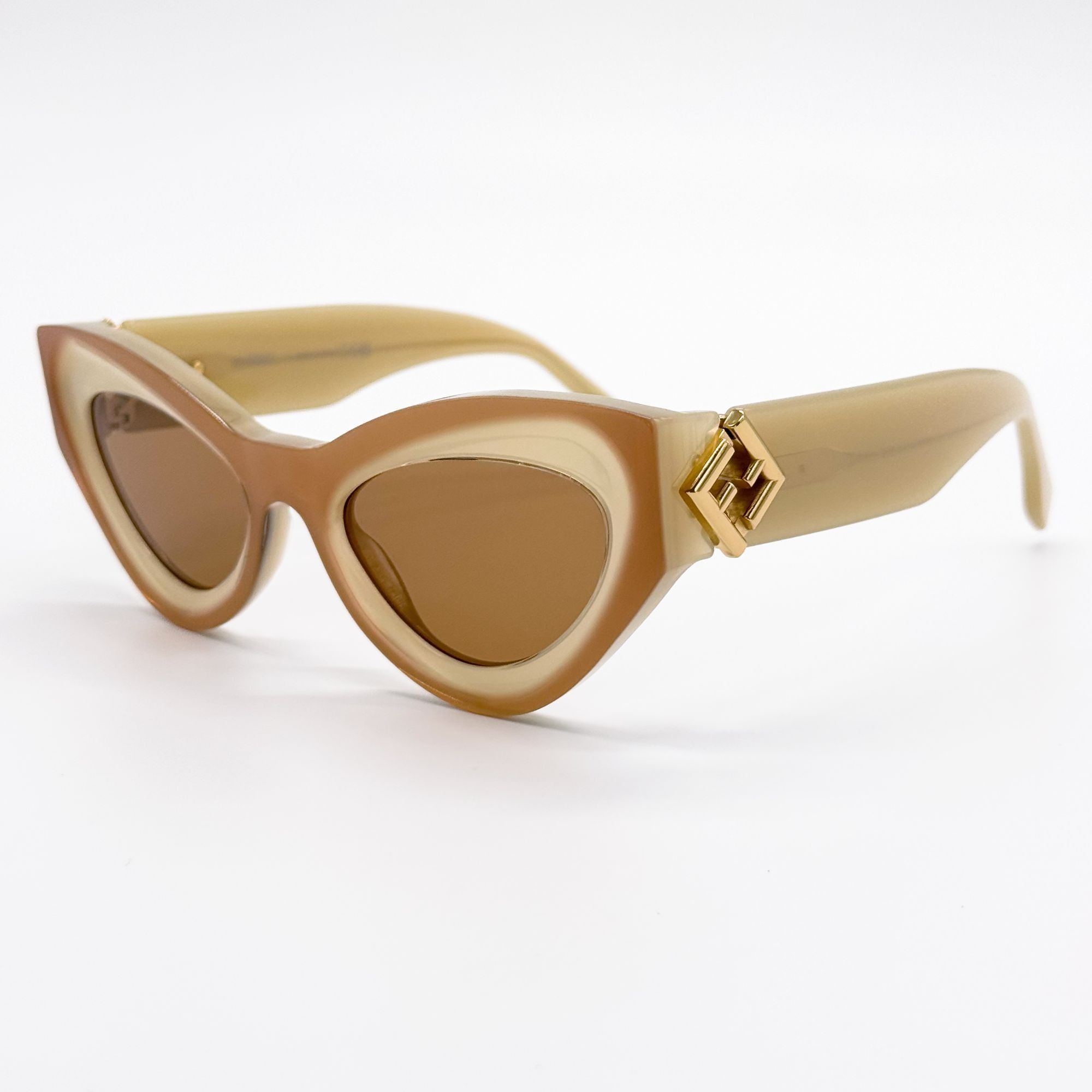 Fendi NEW FENDI SUNGLASSES FE40146I 57E BEIGE WOMEN EYEWEAR Size ONE SIZE - 3 Thumbnail