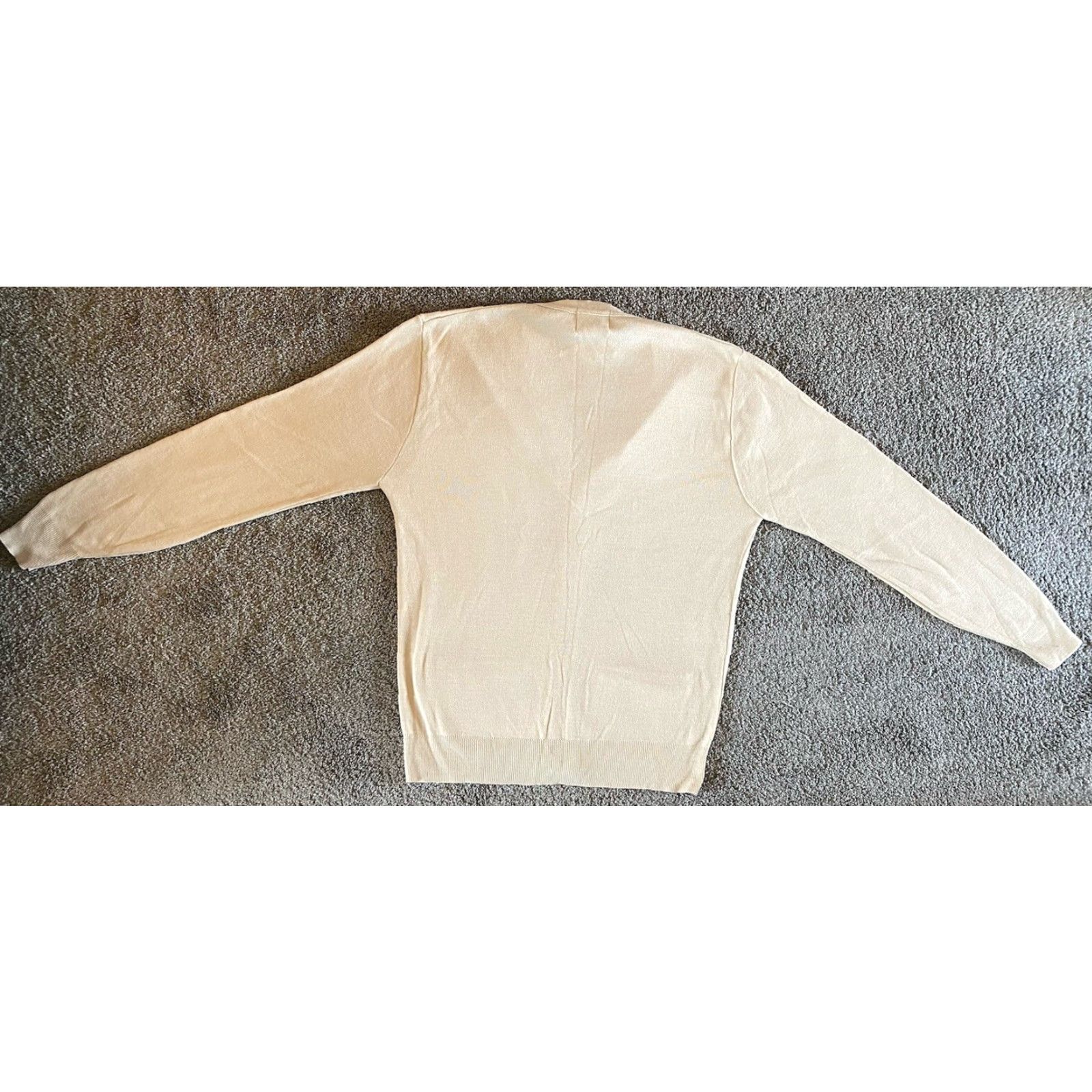 Sears VINTAGE Sears Classics Cardigan Men’s L Regular Acrylic Beige USA 80s 90s Classic Designer Preppy Cardigan Sweater Mens Size US L / EU 52-54 / 3 - 2 Thumbnail