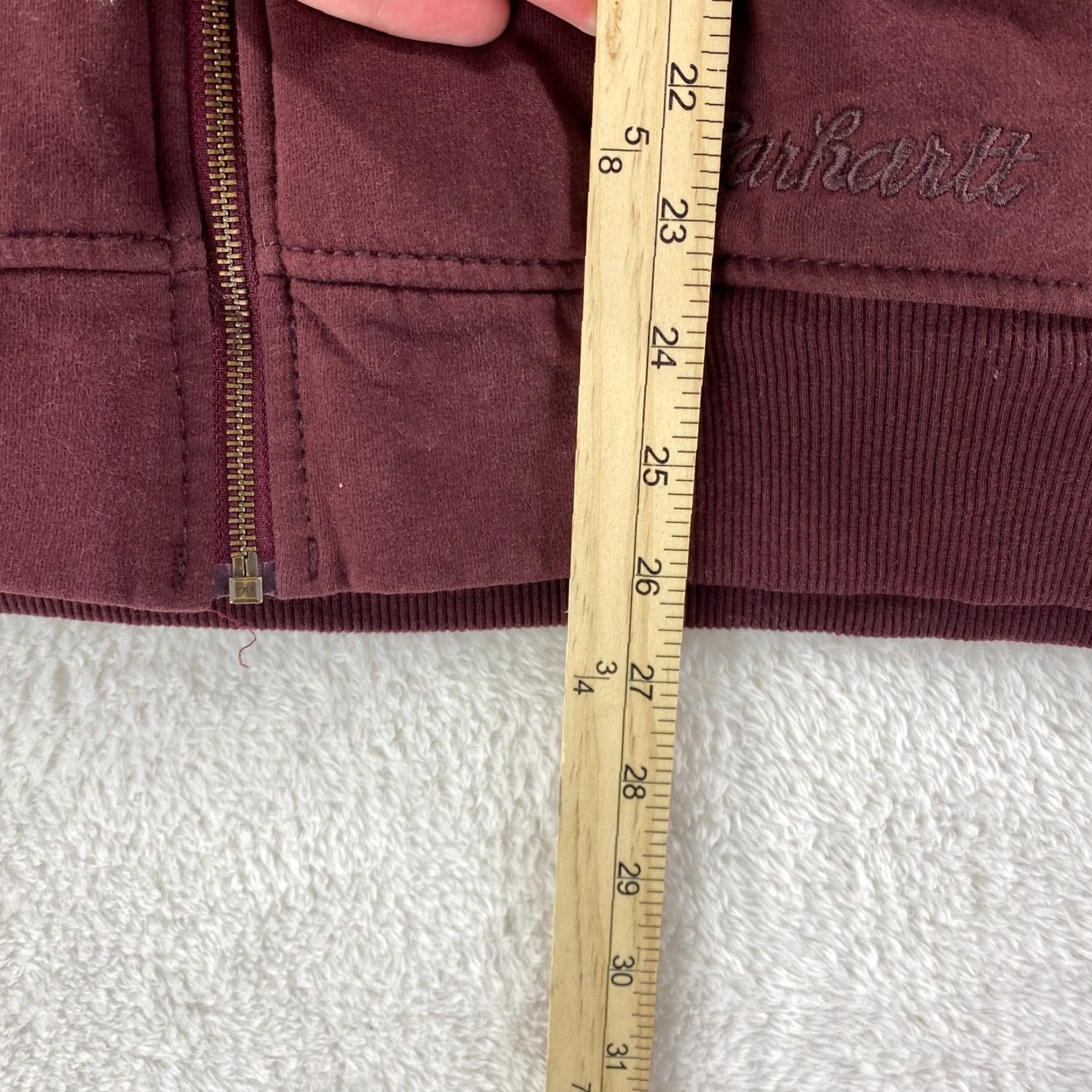 Carhartt VINTAGE Carhartt Maroon Womens XL 16-18 Hoodie Jacket Sweatshirt Sherpa Fleece Lined Full Zip Size XL / US 12-14 / IT 48-50 - 5 Thumbnail