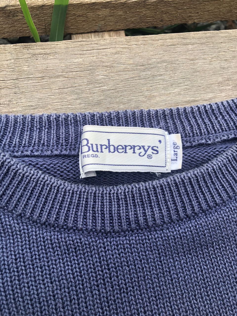 Burberry Vintage 90s Burberrys Big Logo Knit Sweaters Size US M / EU 48-50 / 2 - 3 Thumbnail