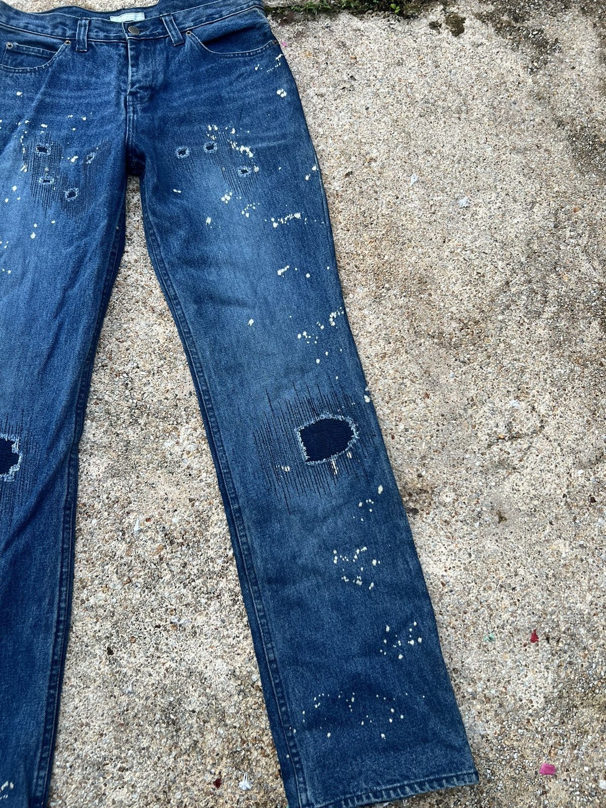 Number (N)ine Rare Number Nine Distressed Design Denim Size US 30 / EU 46 - 4 Thumbnail