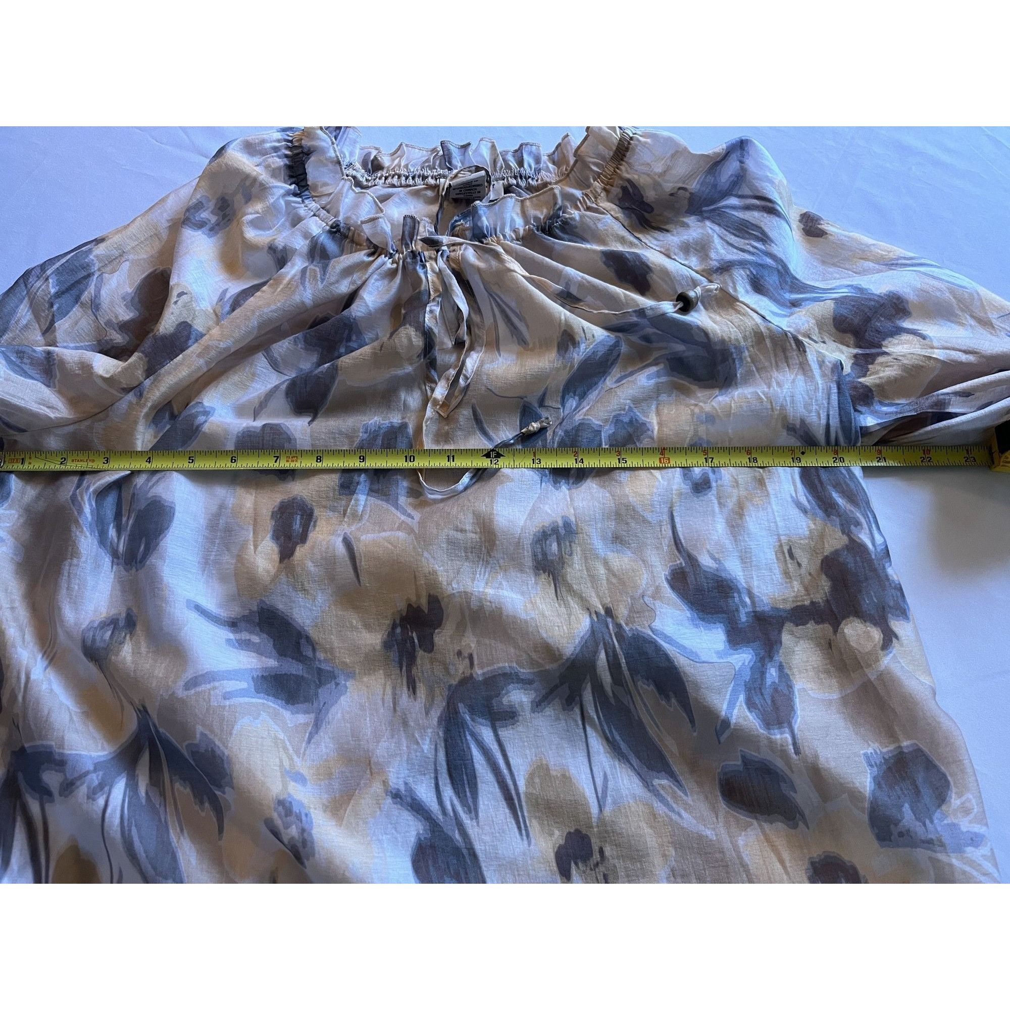 Other Martha Stewart Abstract Floral Sheer Blouse Top Womens Size Size S / US 4 / IT 40 - 11 Thumbnail