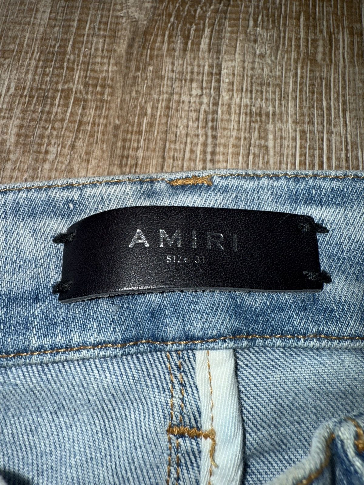 Amiri Amiri Distressed Light Jeans Size US 31 - 3 Thumbnail