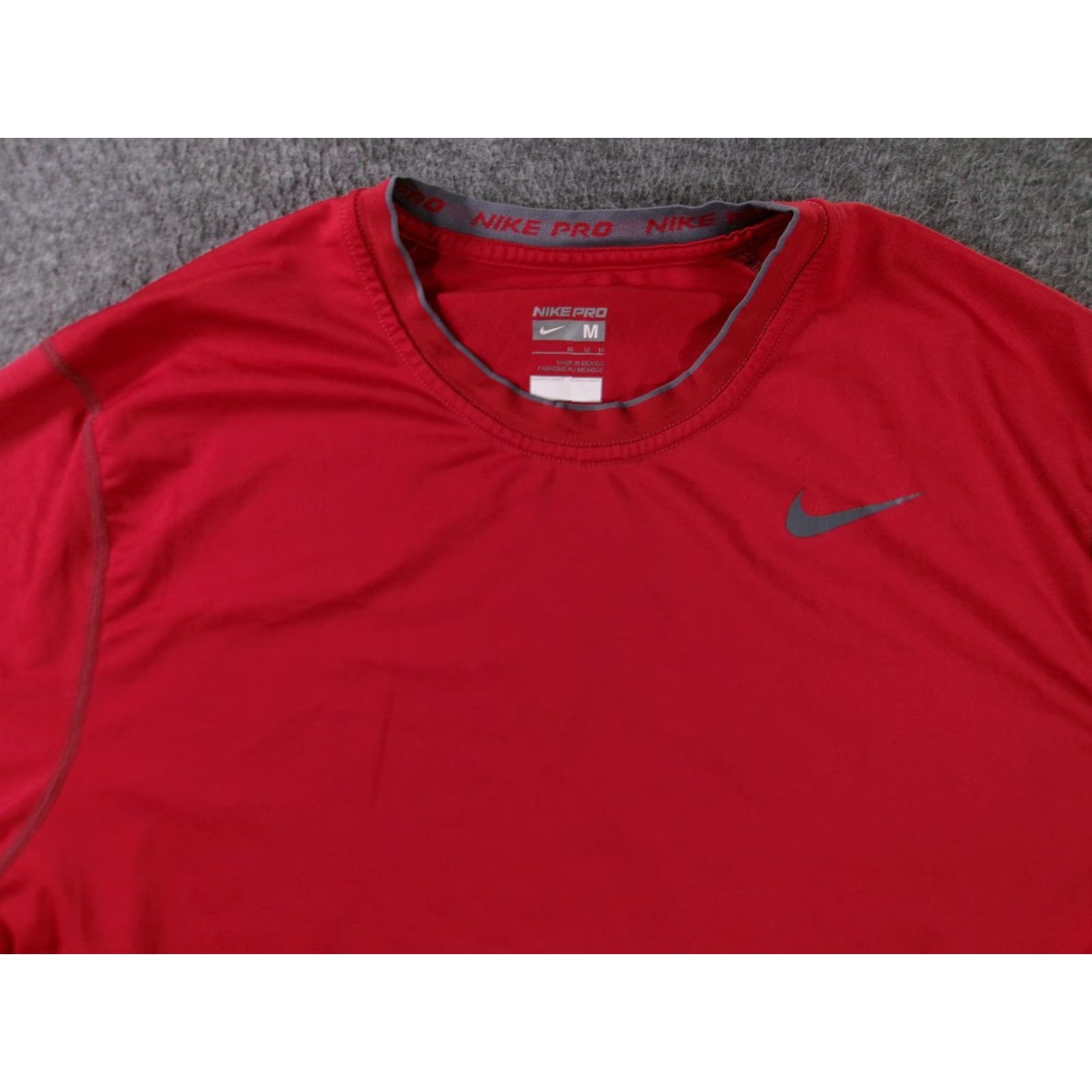 Nike Nike Pro Shirt Mens M Red Short Sleeve Dri Fit Compression Training Athletic Top Size US M / EU 48-50 / 2 - 2 Thumbnail