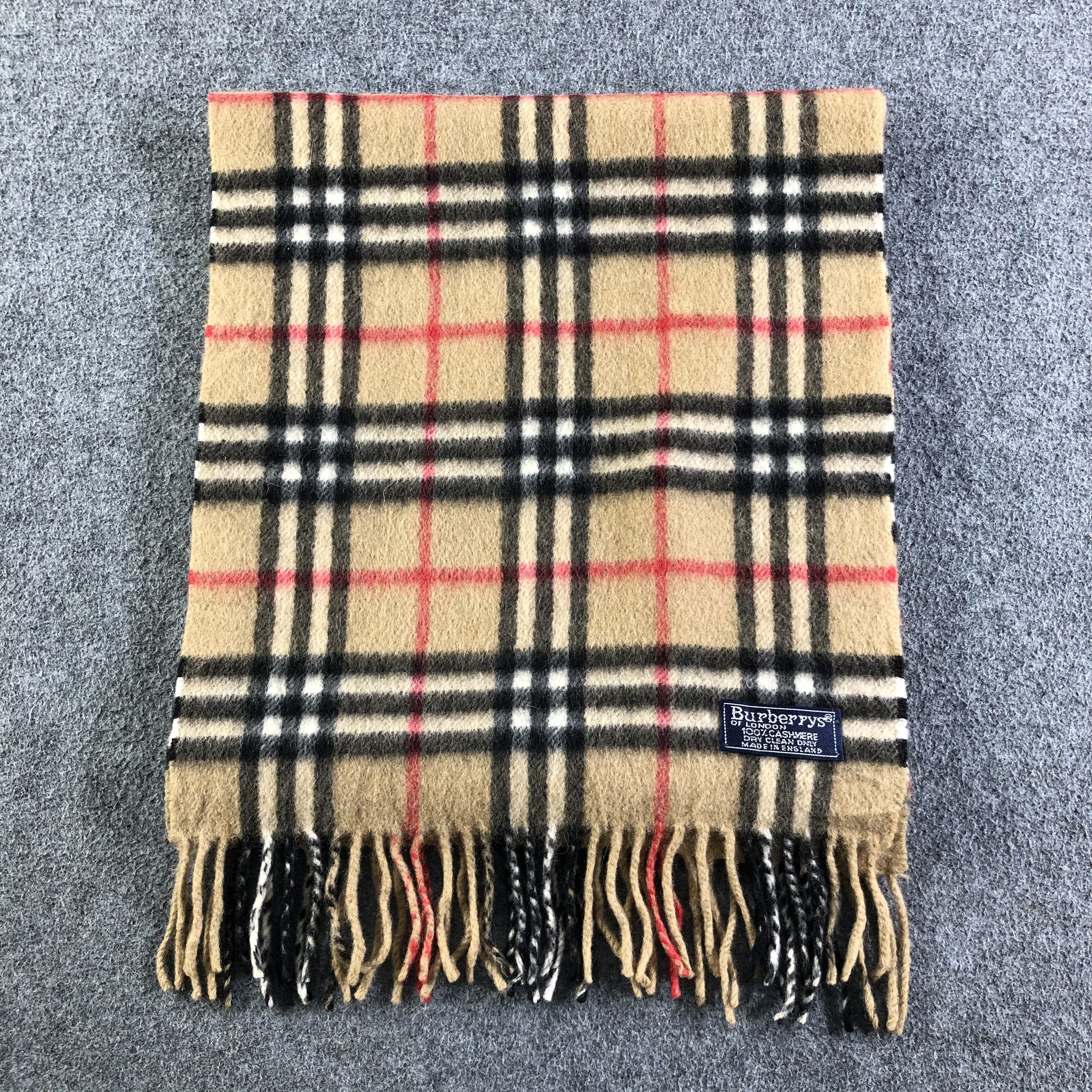 Burberry Burberrys Cashmere Scarf / Muffler / Neckwear P104 Size ONE SIZE - 3 Thumbnail