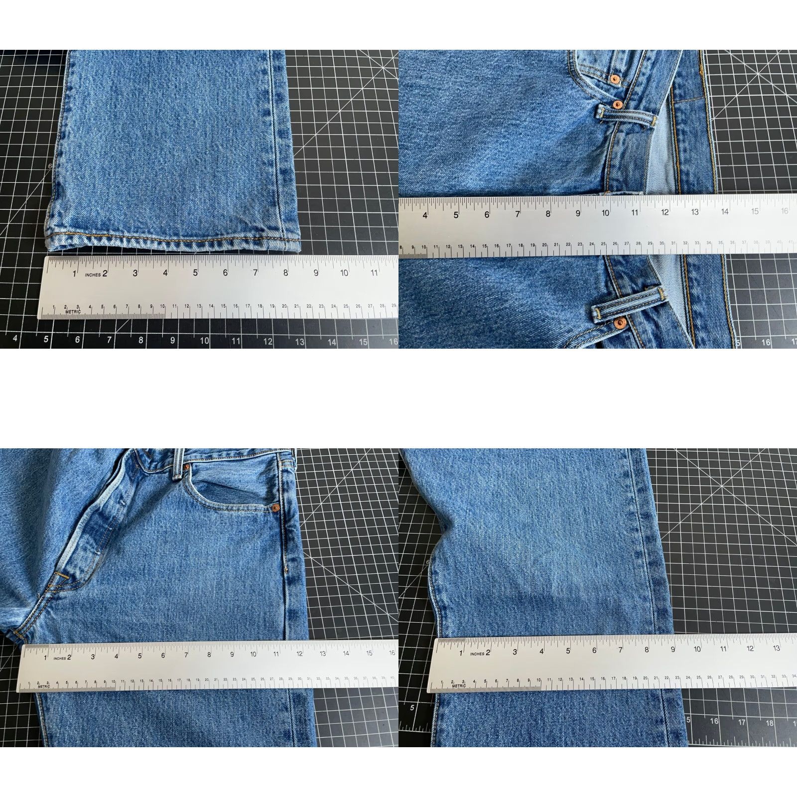 Levi's Levi's 501 XX Jeans Mens 36 x 30 Blue Denim Stonewash Button Fly Straight Regular Mens Size US 36 / EU 52 - 8 Thumbnail