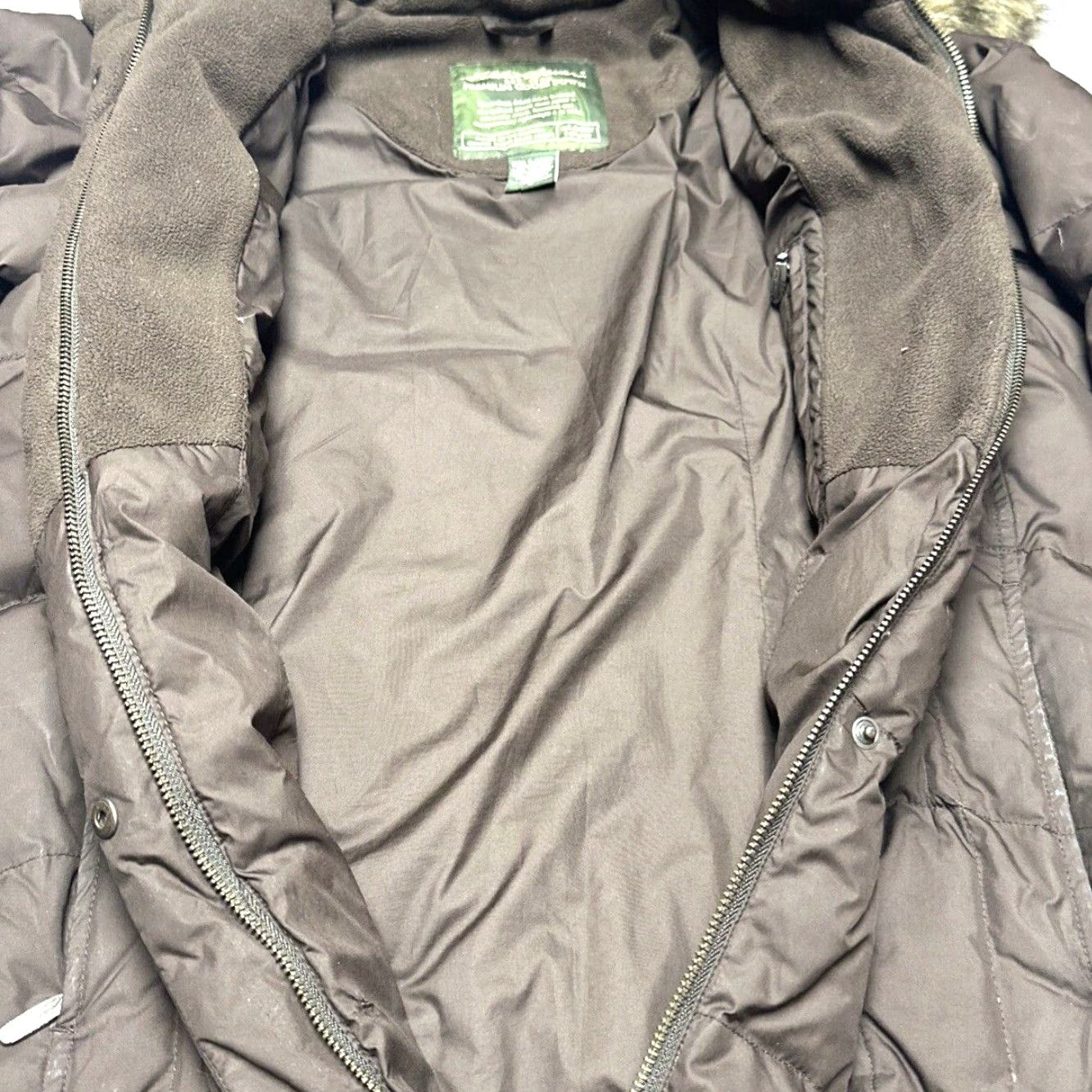 Eddie Bauer VINTAGE Eddie Bauer Womens Sm Parka Coat Down Faux Fur Brown Hooded Long Length Regular Womens Regular Size S Adults Size S / US 4 / IT 40 - 3 Thumbnail