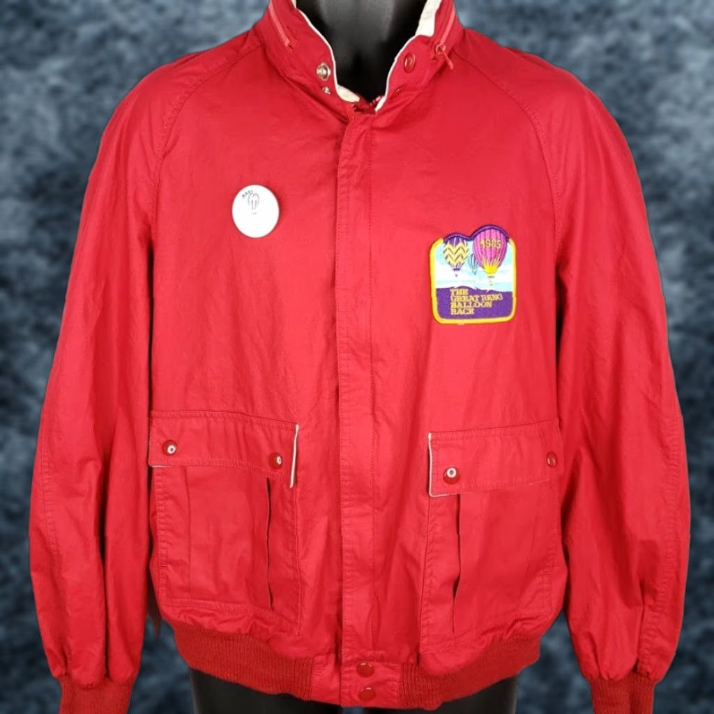 Greats VINTAGE Great Reno Balloon Race Jacket Mens Size Medium Red 80s 1985 Cafe Racer Bomber Jacket Size US M / EU 48-50 / 2 - 1 Thumbnail