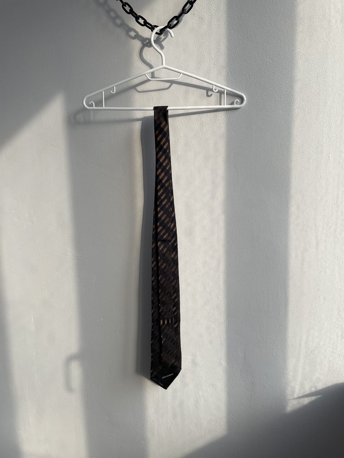 Dolce & Gabbana Dolce & Gabbana DG Men's Silk Brown Black Tie Cravatte Size ONE SIZE - 18 Thumbnail