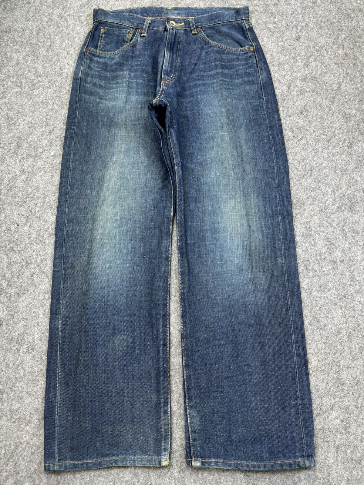 Edwin Vintage Wide Edwin 505 Green Selvedge Denim F800 Size US 31 - 17 Thumbnail