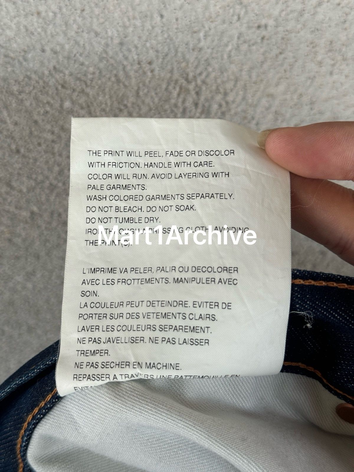 Junya Watanabe Junya Watanabe Comme Des Garçons 03SS Number Print Denim Size US 33 - 8 Thumbnail
