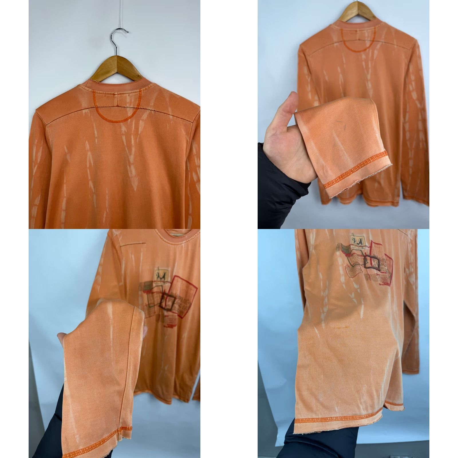 Vintage 🇫🇷 Vintage 00s Marithe Francois Girbaud Archive Long Sleeve Size 16 Orange Size US L / EU 52-54 / 3 - 8 Thumbnail