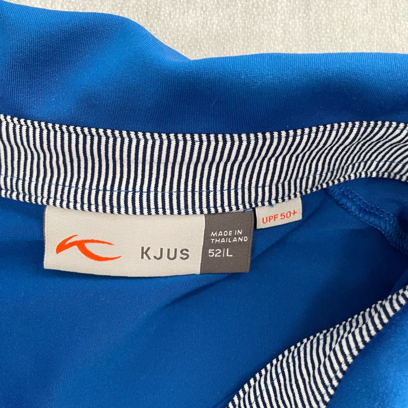 KJUS KJUS Polo Shirt The Patterson Country Club Golf Men Soren Solid Blue Adult Large Polo Shirt Size US L / EU 52-54 / 3 - 7 Thumbnail