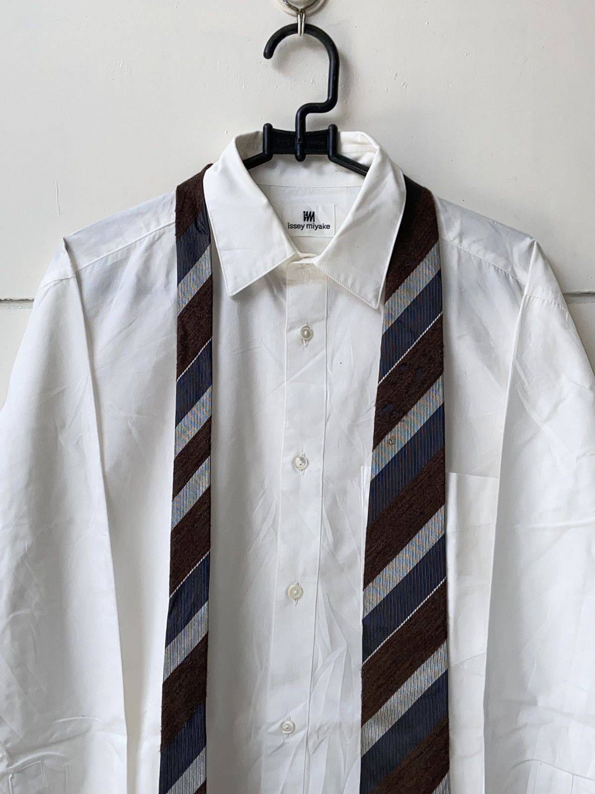 Issey Miyake ISSEY MIYAKE IM White Shirt Tie Size US S / EU 44-46 / 1 - 3 Thumbnail