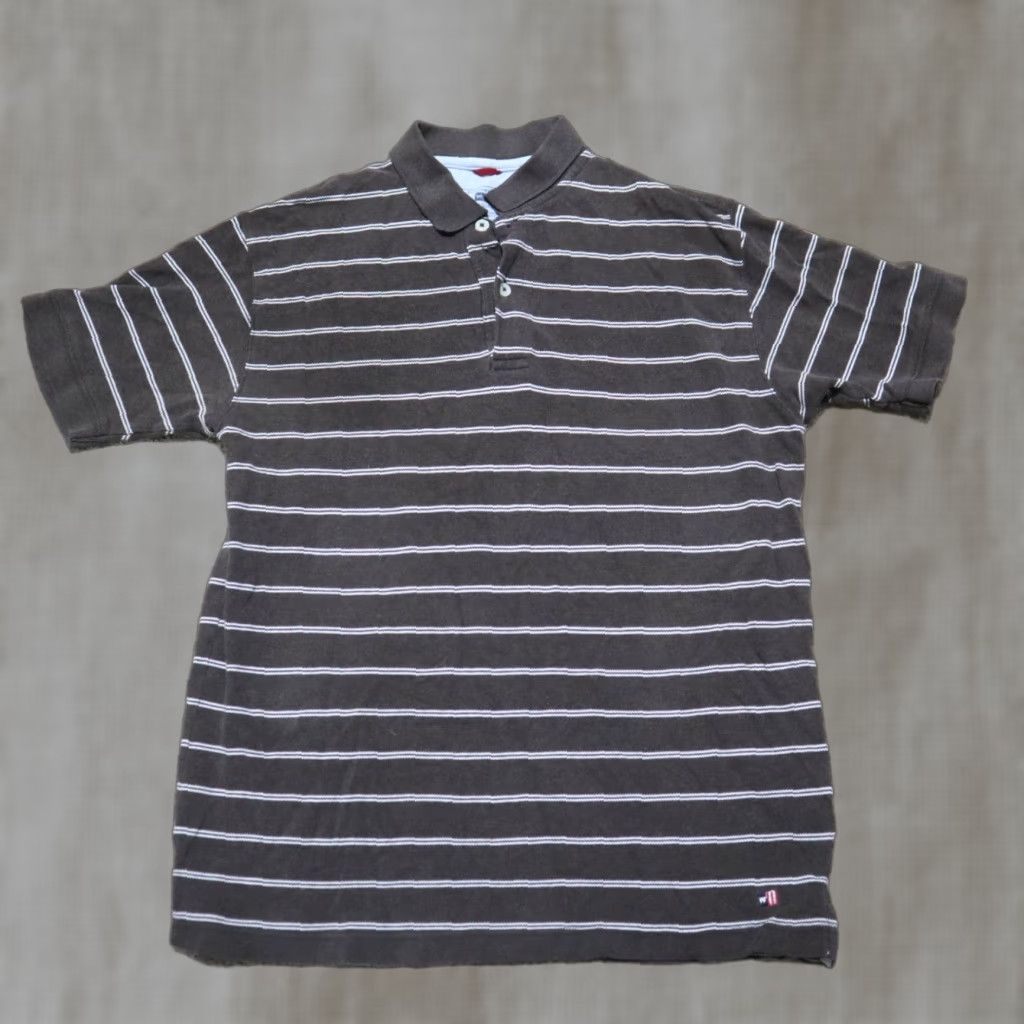 Wrangler Wrangler Polo Shirt Mens Size M 100% Cotton Brown Stripes Short Sleeve Shirt Size US M / EU 48-50 / 2 - 1 Thumbnail