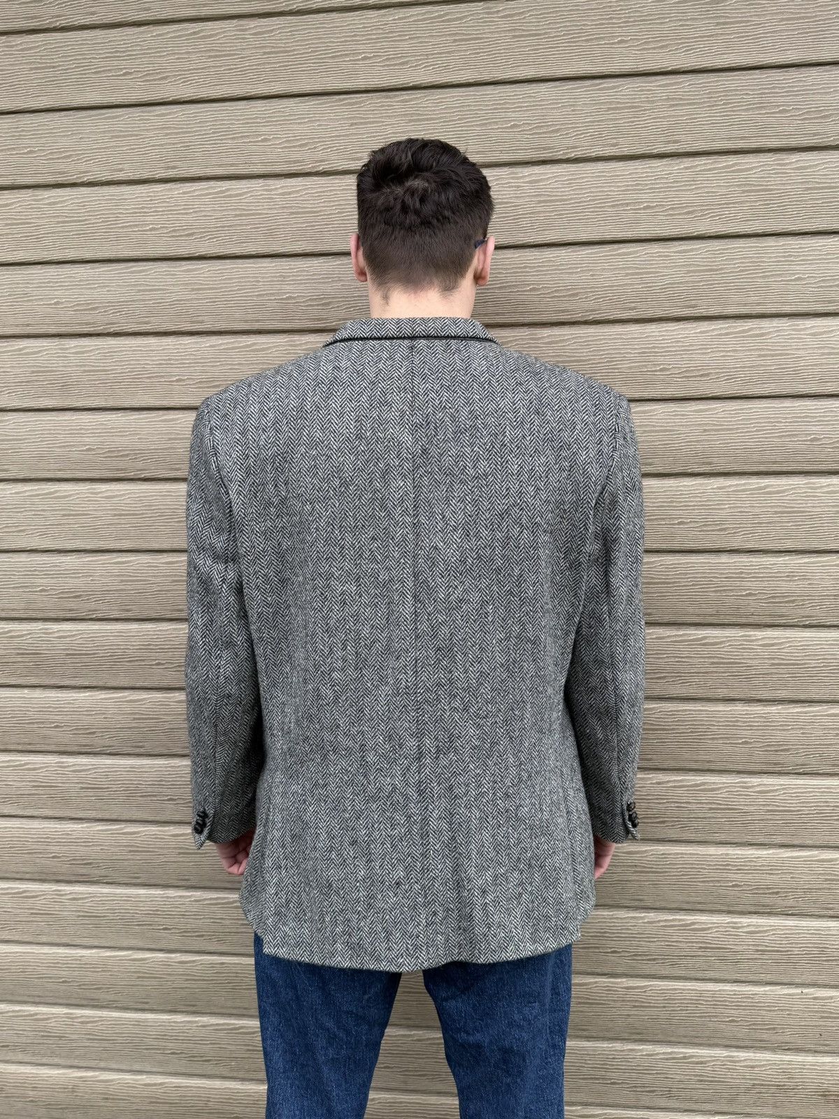 Harris Tweed Harris Tweed Herringbone Blazer Wool Men 44R Tailored Jacket Size 44R - 15 Thumbnail