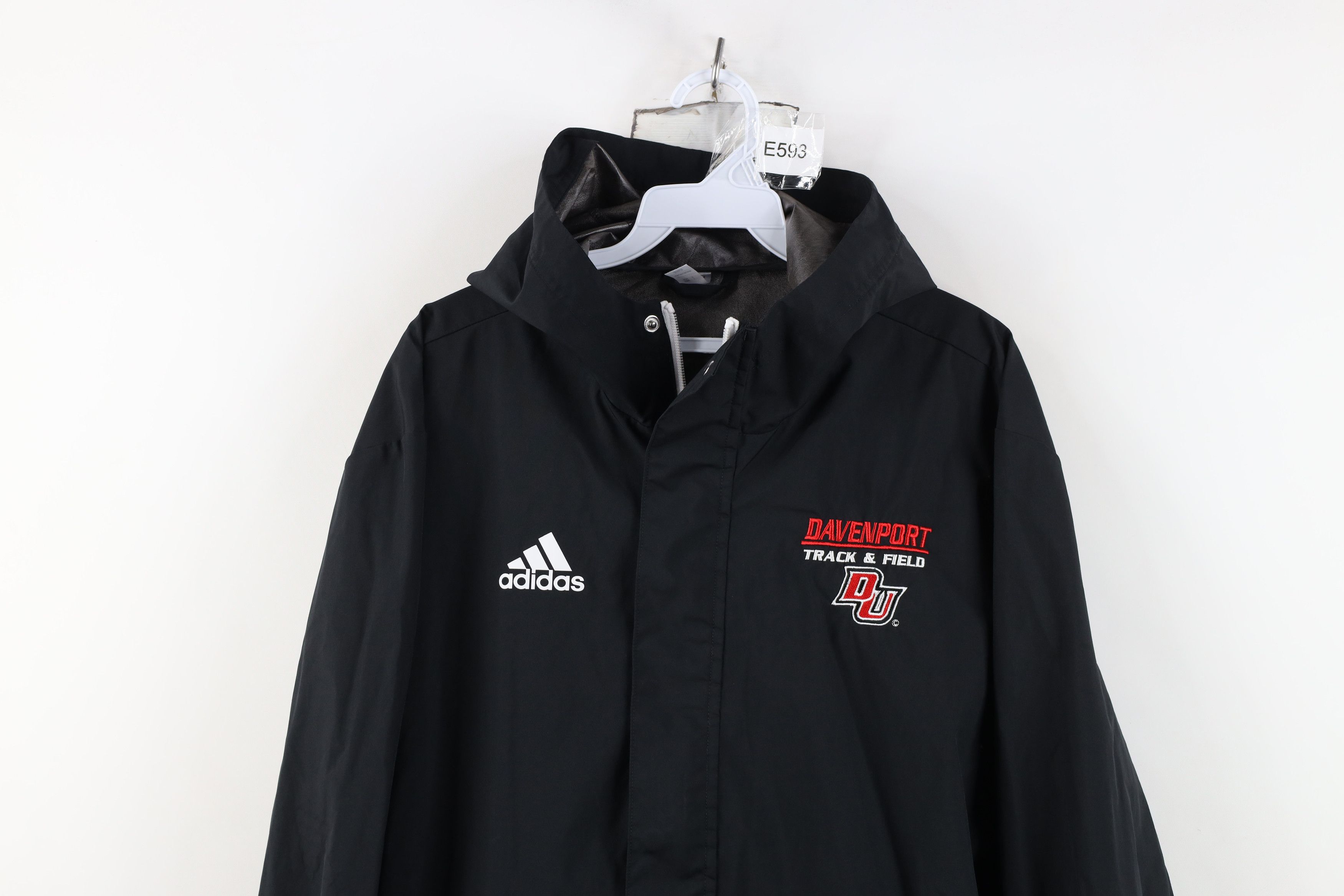 Adidas Adidas Davenport University Track & Field Rain Jacket Black Size US M / EU 48-50 / 2 - 2 Thumbnail