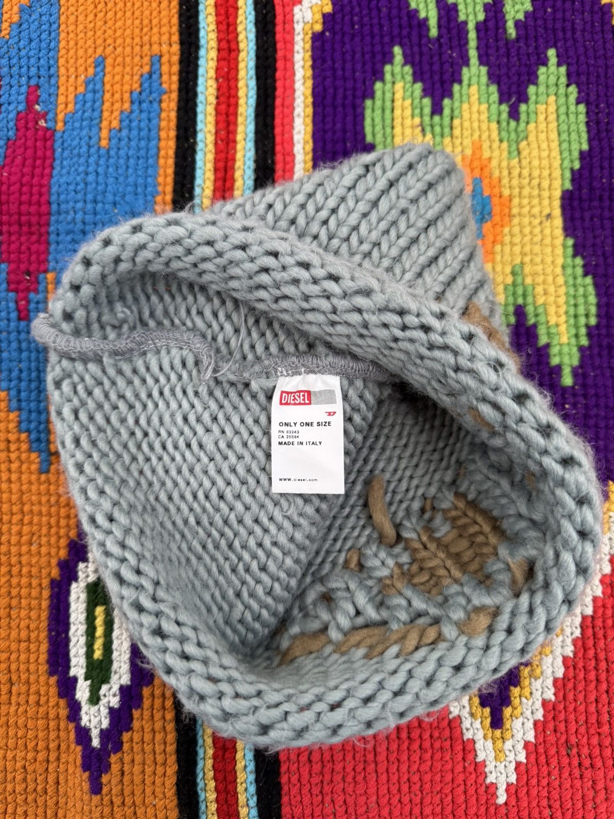 Diesel Vintage Diesel Big Logo Knit Beany Hat Size ONE SIZE - 3 Thumbnail