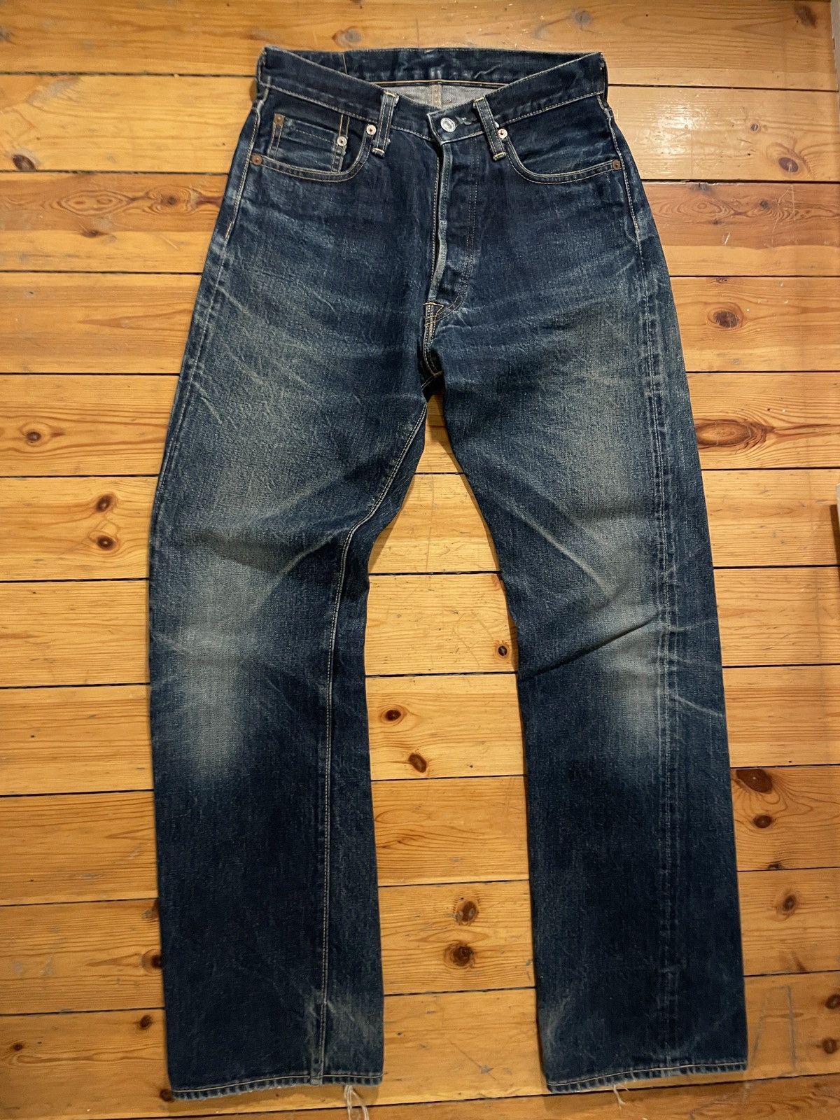 Denime 90:s Japanese selvedge ”Denime” lot 120 Size US 28 / EU 44 - 1 Thumbnail