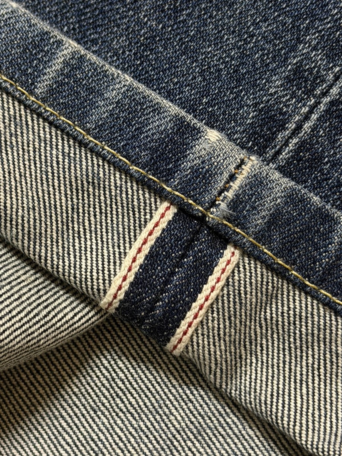 Uniqlo Vintage Y2K Uniqlo Selvedge Faded Wash Distress Straight Leg Size US 36 / EU 52 - 7 Thumbnail