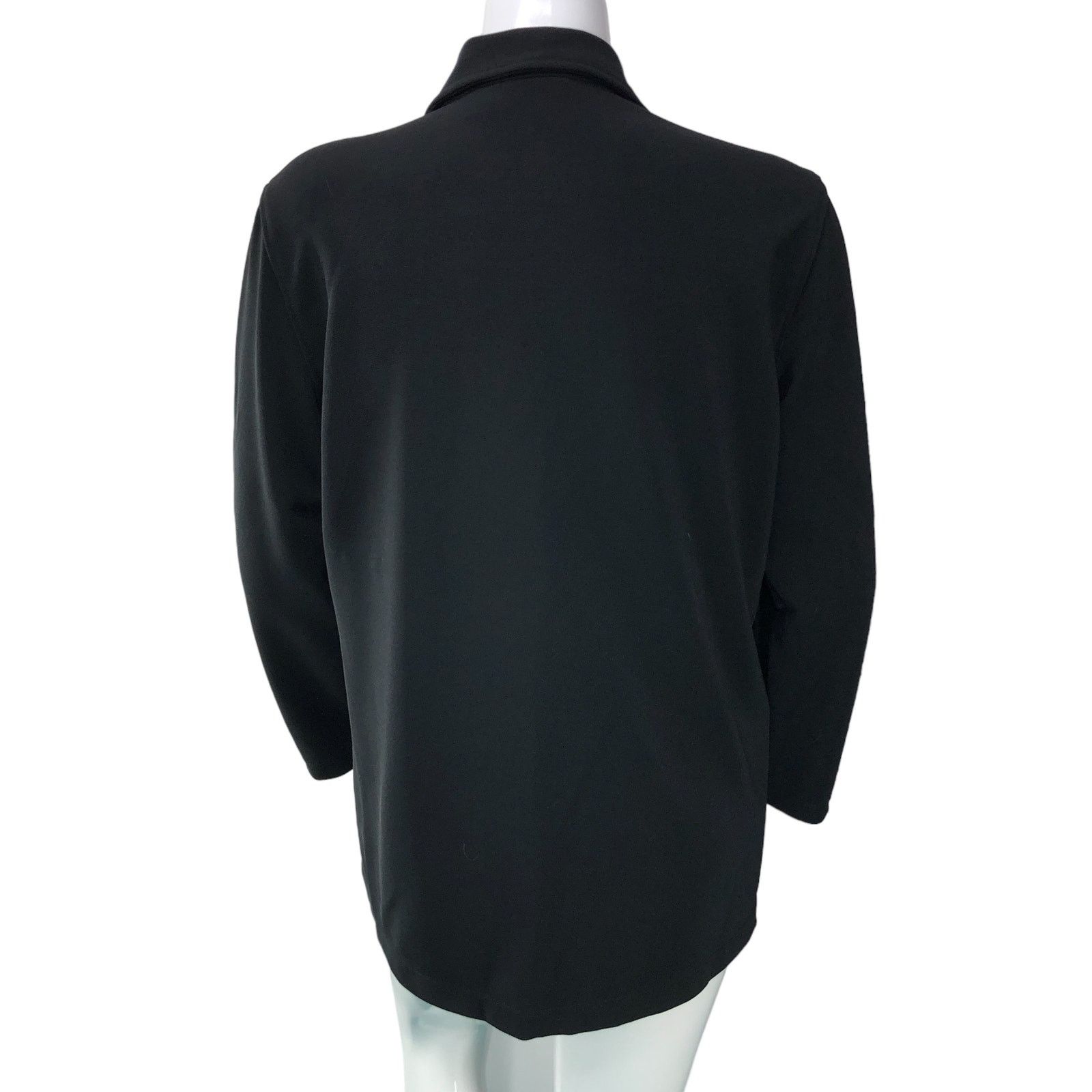 Chicos Chicos Womens Size 2 US 12 Jacket Black Button Tiny Flaw Size L / US 10 / IT 46 - 8 Thumbnail