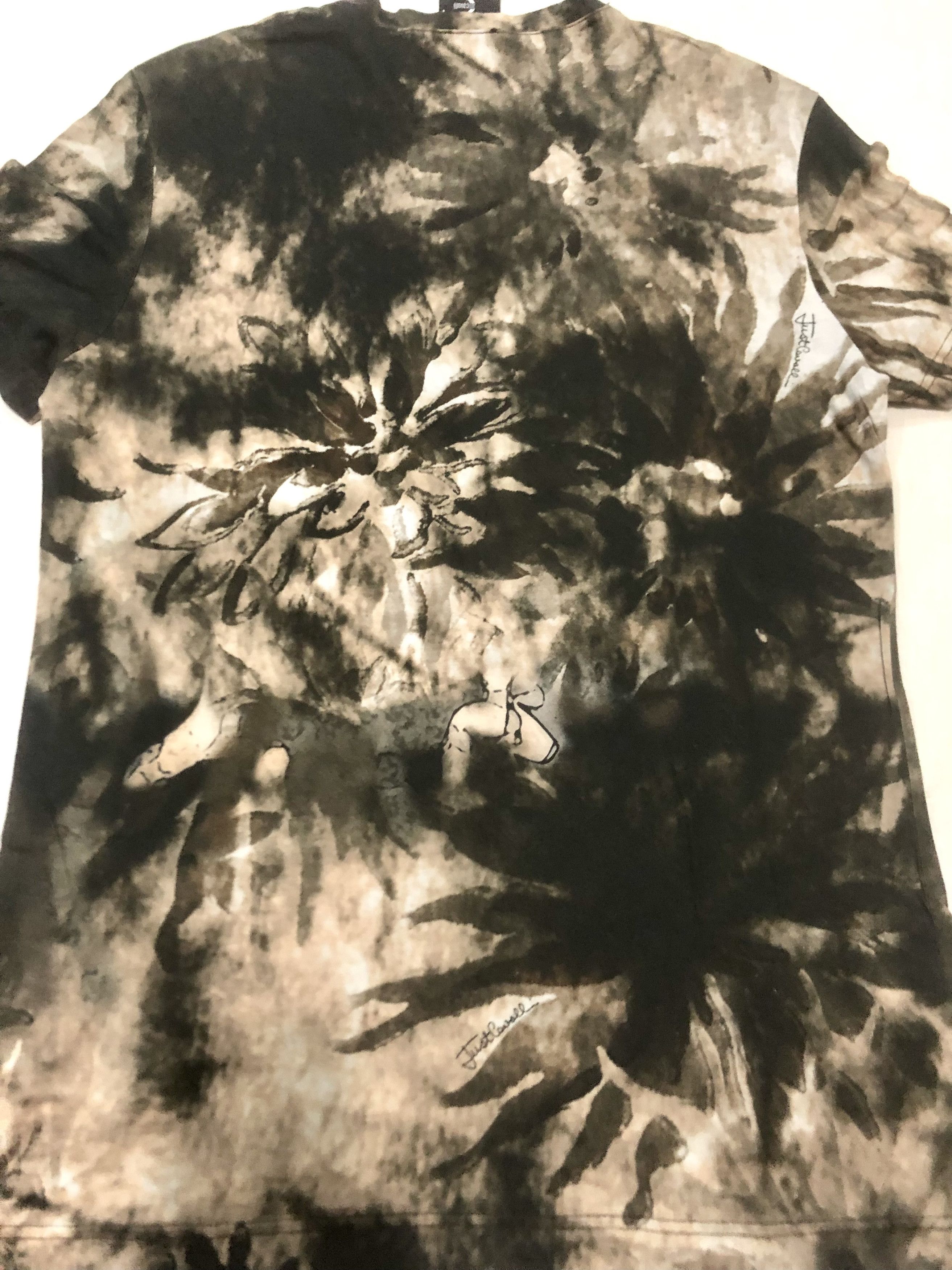 Just Cavalli Juat cavali brown printed v-neck shirt Size US M / EU 48-50 / 2 - 5 Thumbnail