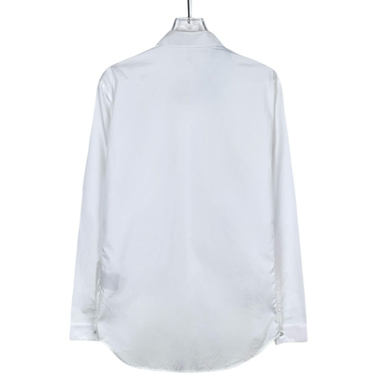 Dior Dior Mens White Cotton Long-Sleeved Shirt With Black Lapel A Size US XXS / EU 40 - 8 Thumbnail