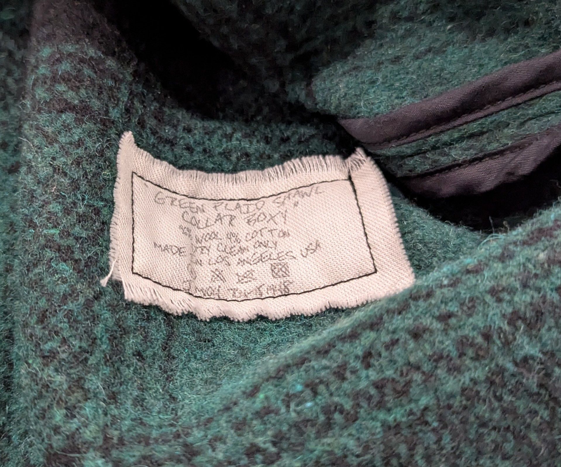 Greg Lauren Greg Lauren Boxy Plaid Wool Overshirt Green/Black 3 - Large Size US L / EU 52-54 / 3 - 6 Thumbnail