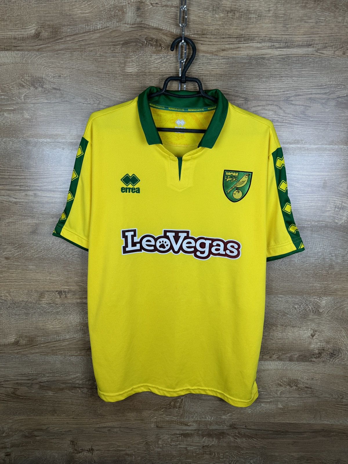 Errea Mens Vintage Errea Norwich City The Canaries T-shirt jersey Size US XXL / EU 58 / 5 - 1 Thumbnail