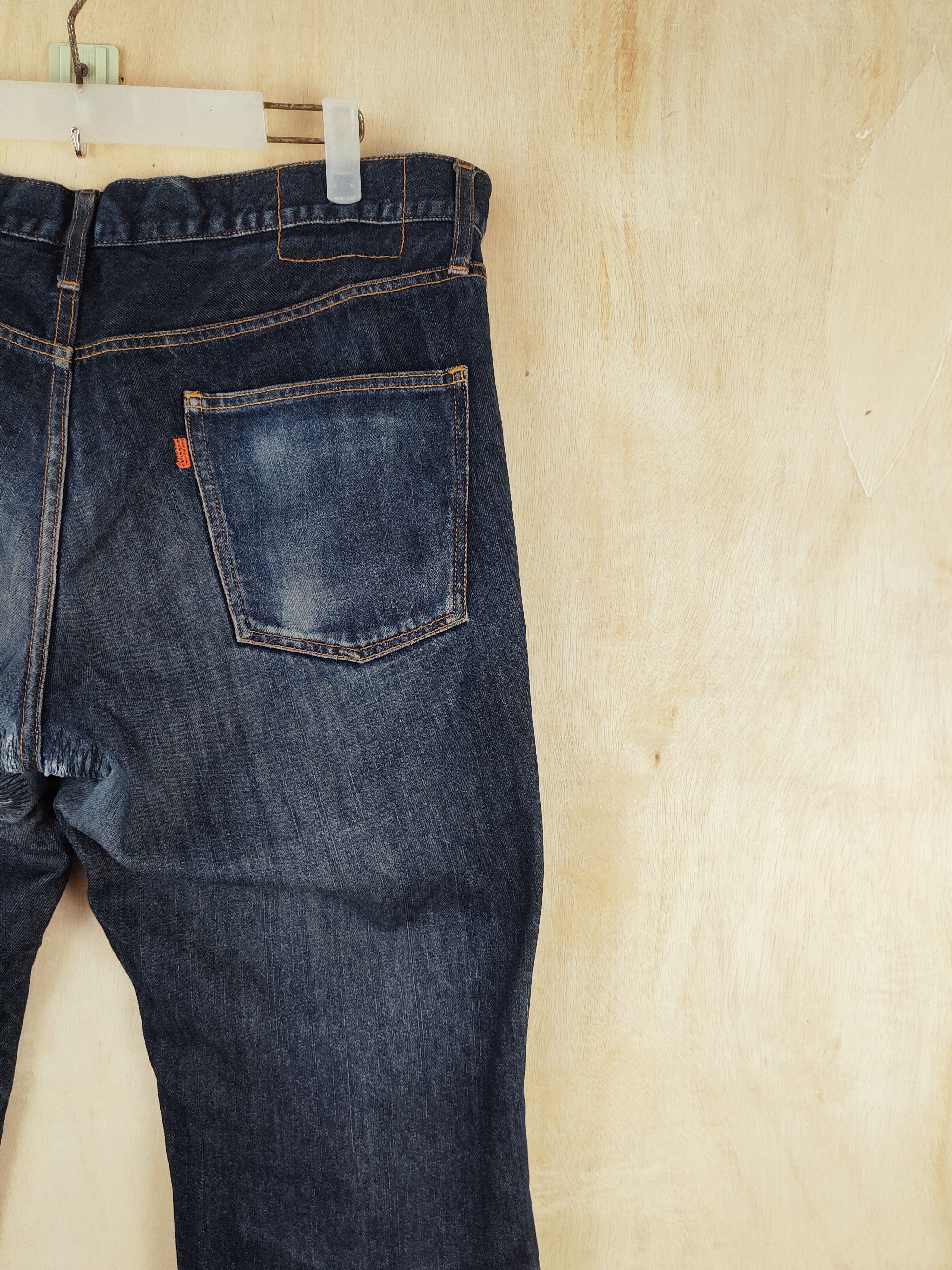 Japanese Brand Japan Dark Blue Distressed Ripped denim Jeans #S2677 Size US 35 - 11 Thumbnail