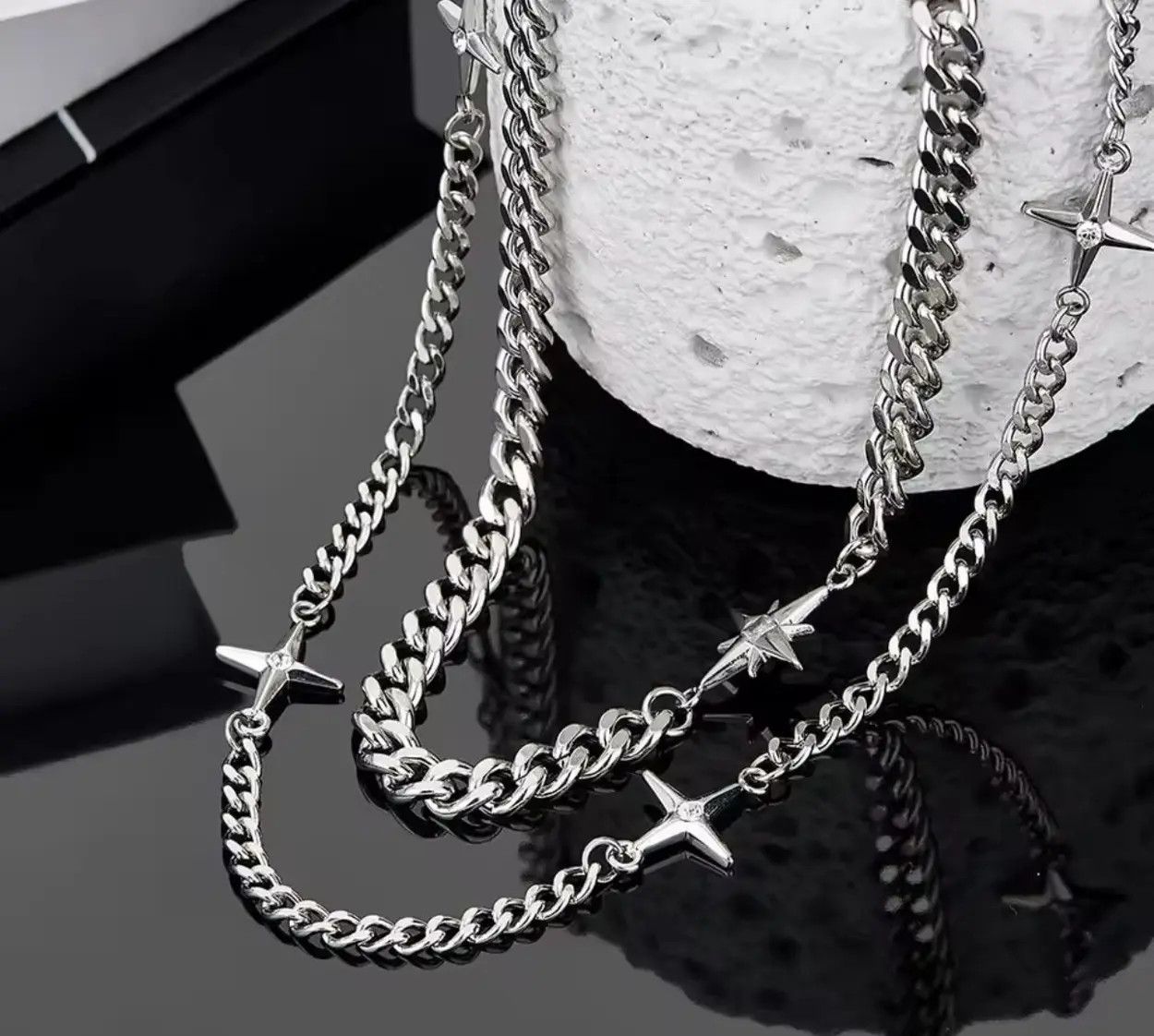 Jewelry Double-layer Star Cross Necklace Size ONE SIZE - 2 Thumbnail