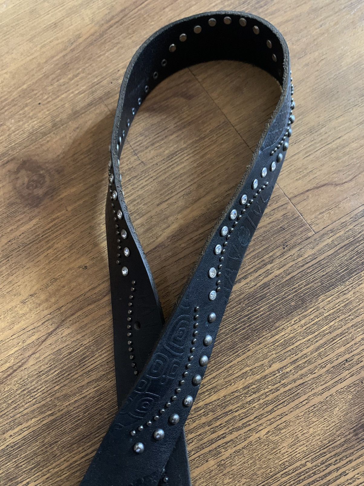 If Six Was Nine 🌑BLACKFRIDAY🌑 Black leather assymetrical studded belt Size ONE SIZE - 3 Thumbnail