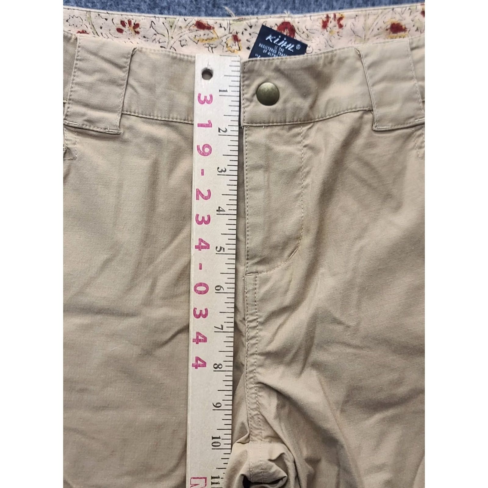 Vintage Kuhl Dry Capri Pants Womens L 34x23 Regular Fit Cargo Activewear Gorpcore MTB Beig e Size 36" / US 14 / IT 50 - 6 Thumbnail