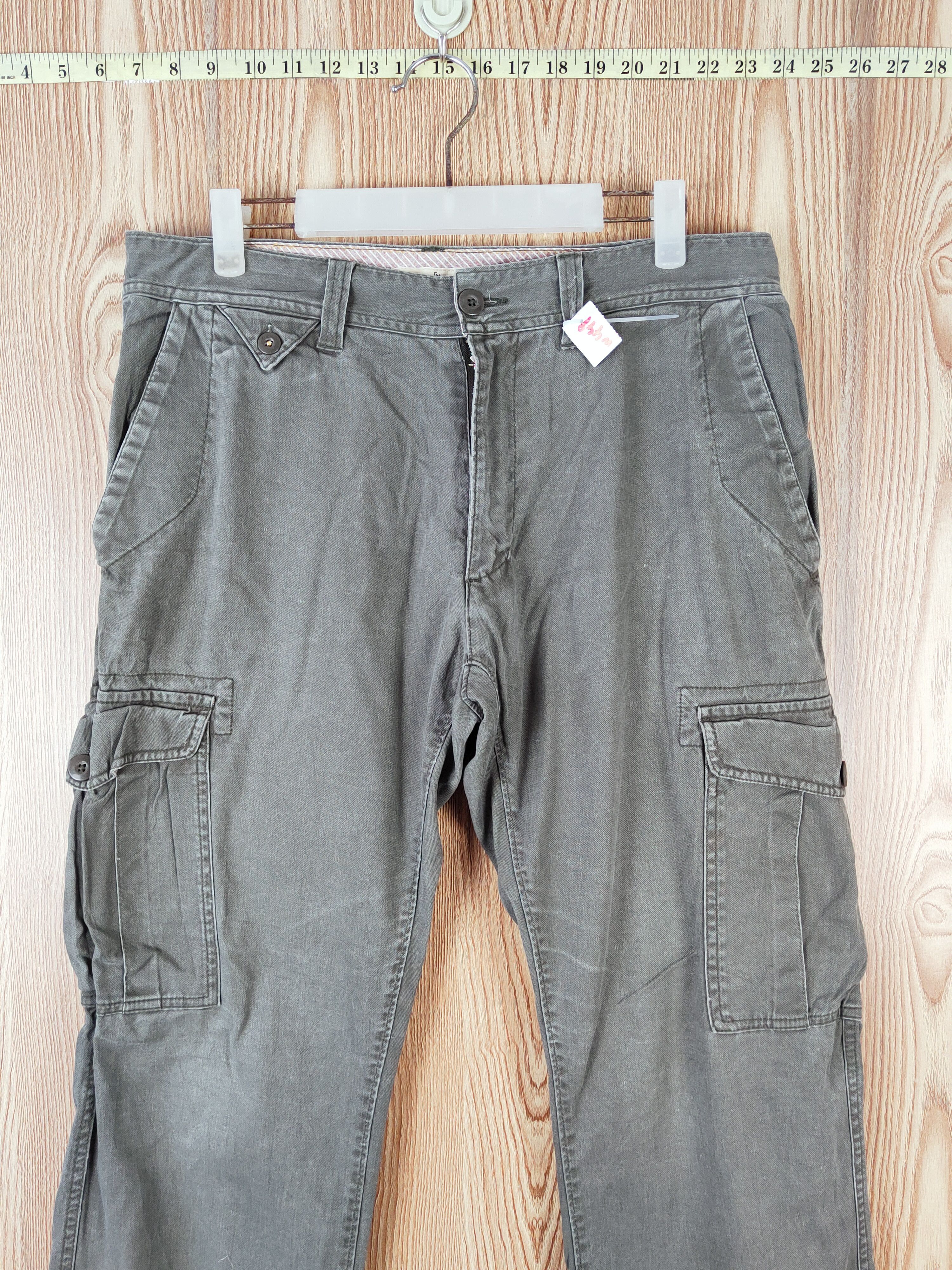 Global Work Global Work Green Multipocket Tactical Cargo Pants #W449 Size US 34 / EU 50 - 2 Thumbnail
