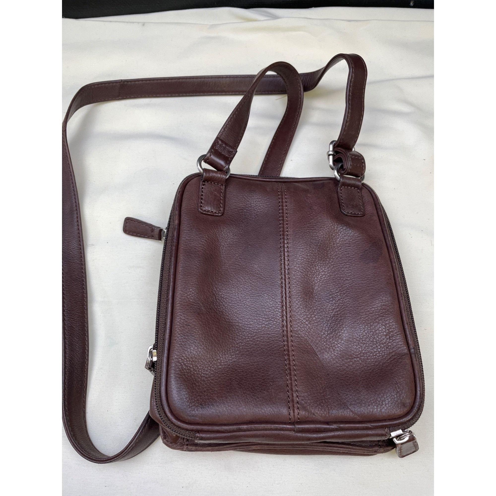 Fossil Fossil Womens Brown Leather Crossbody Bag SKU 6577 Size ONE SIZE - 3 Thumbnail