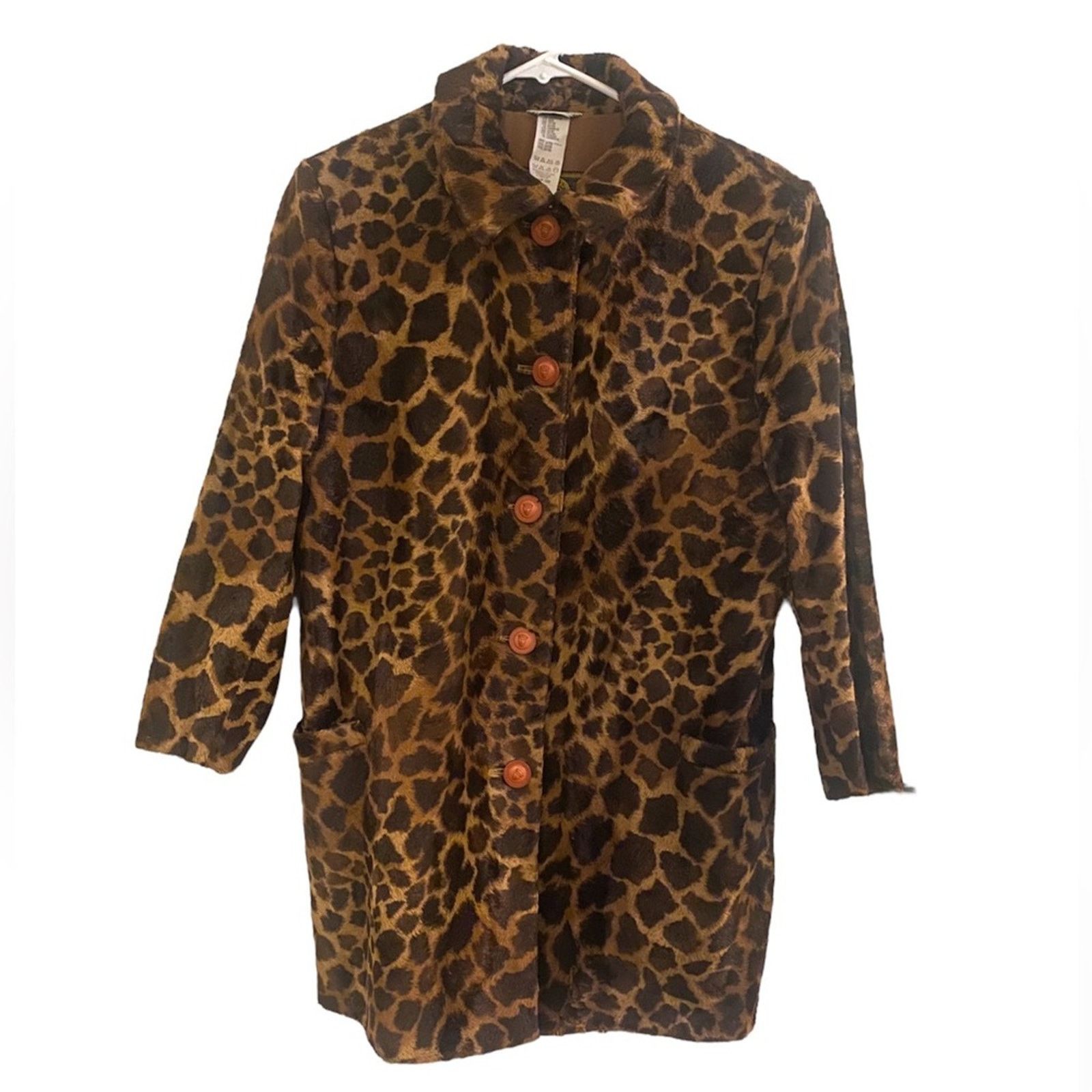 Versace Vintage Versace Isolate Faux Fur Leopard Coat SZ. 40 Size S / US 4 / IT 40 - 1 Thumbnail